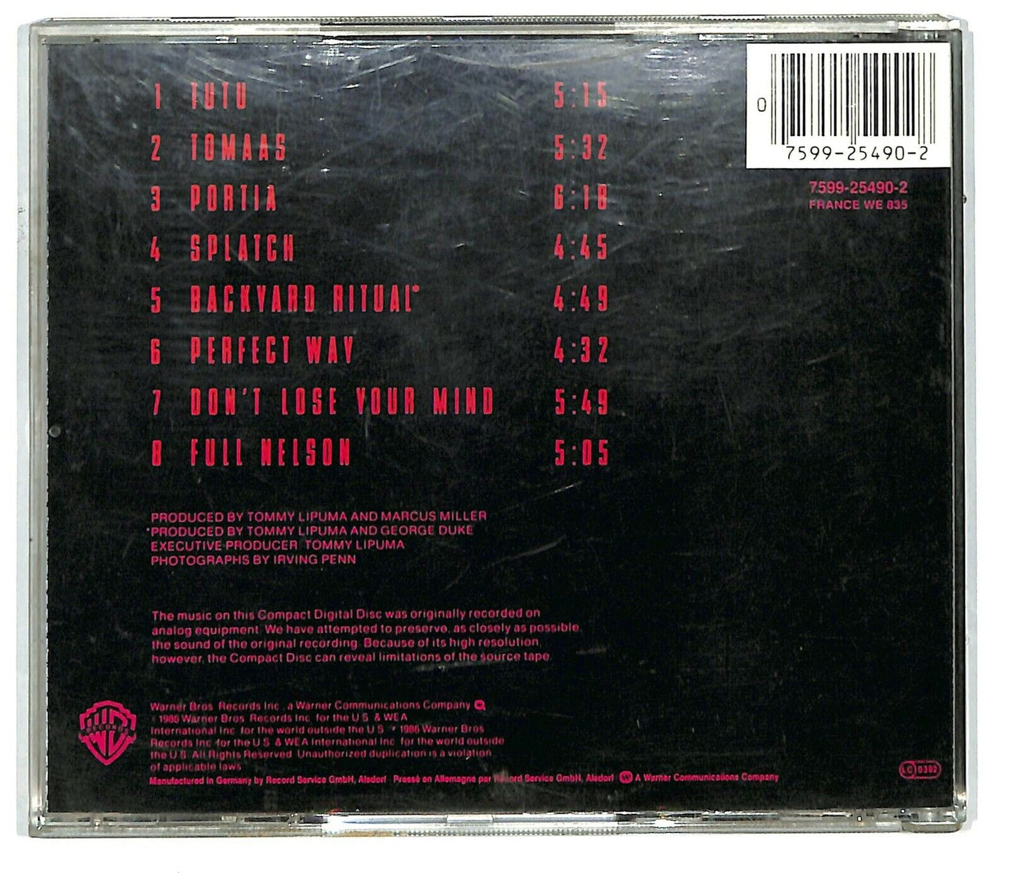EBOND Miles Davis - Tutu CD CD033424