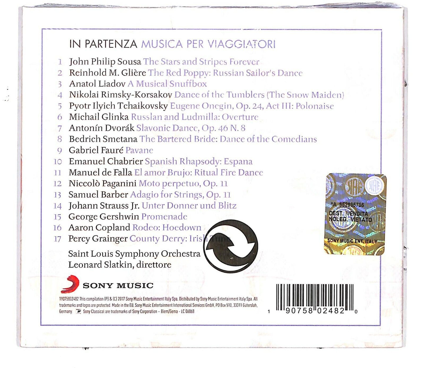 EBOND Saint Louis Symphony Orchestra In Partenza CD CD033716