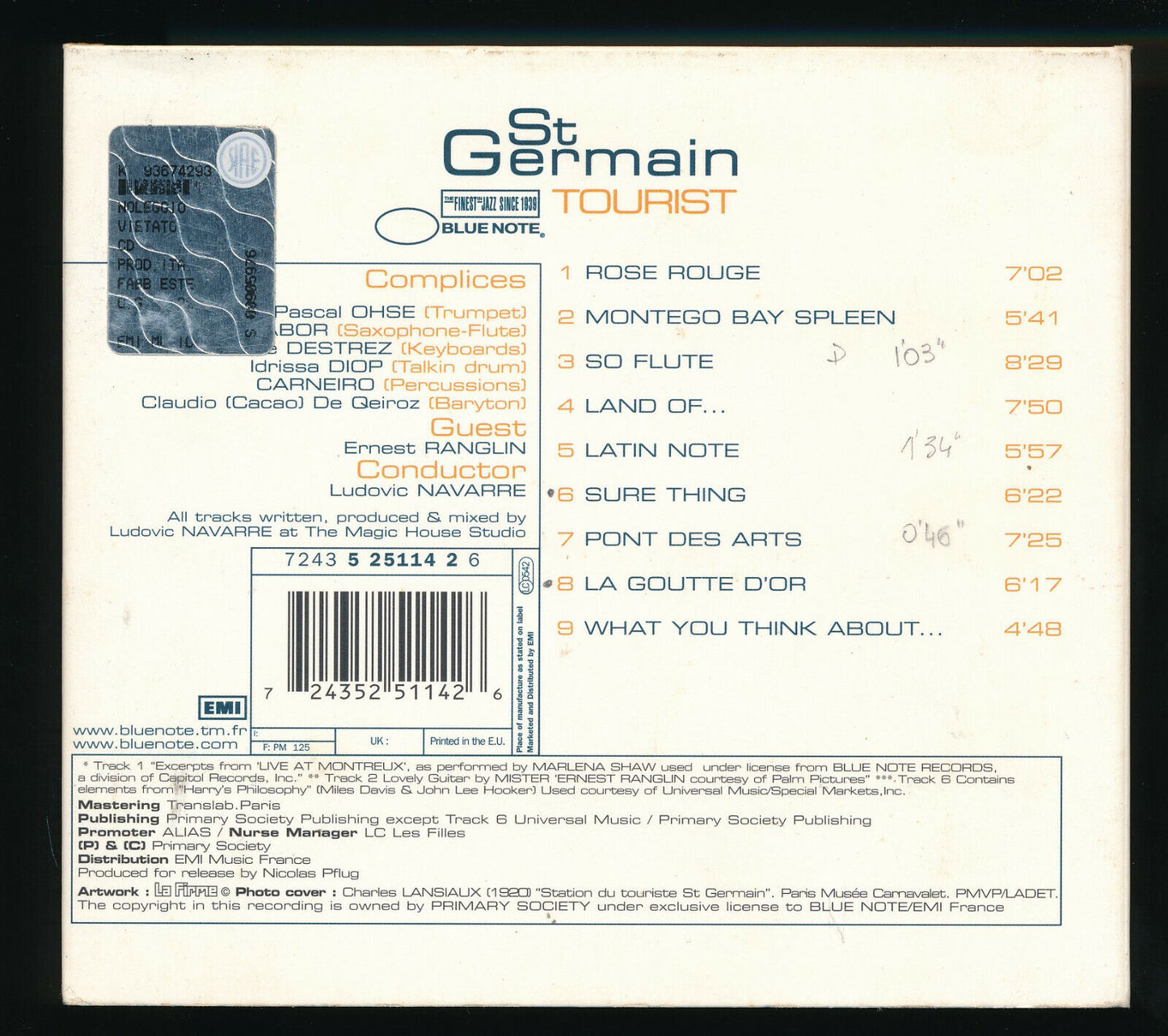EBOND St Germain - Tourist CD CD029332