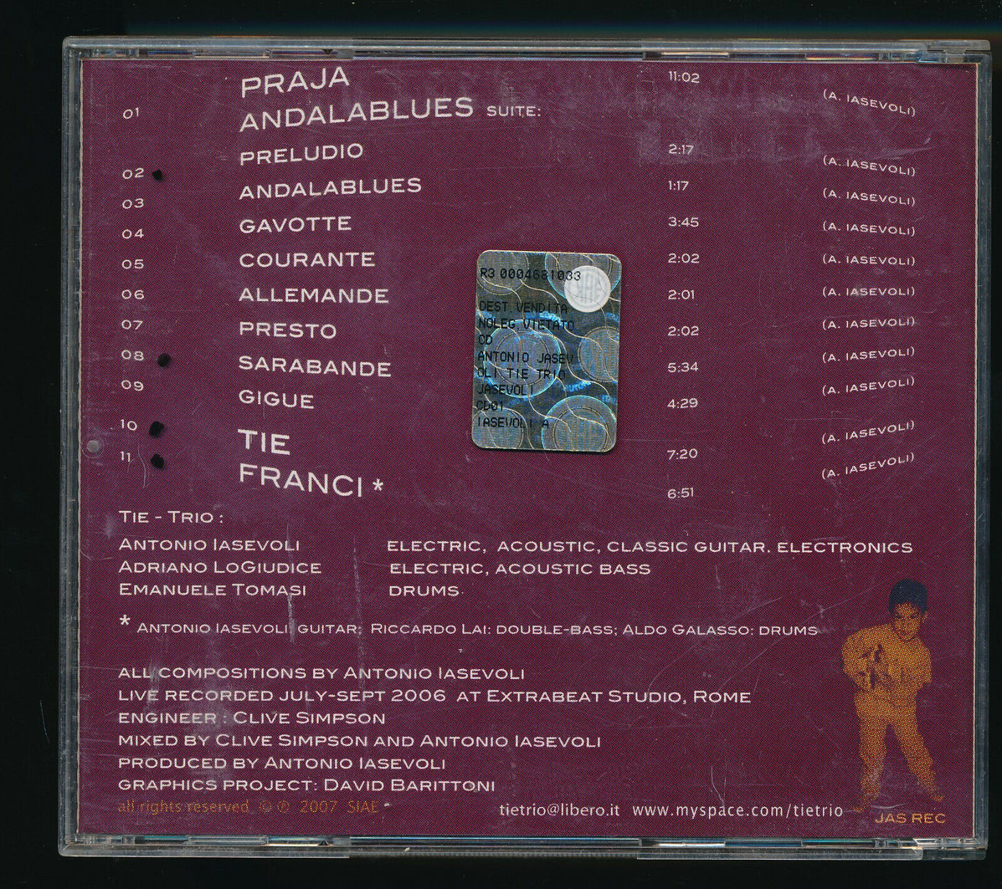 EBOND Antonio Jasevoli Tie Trio CD CD029315