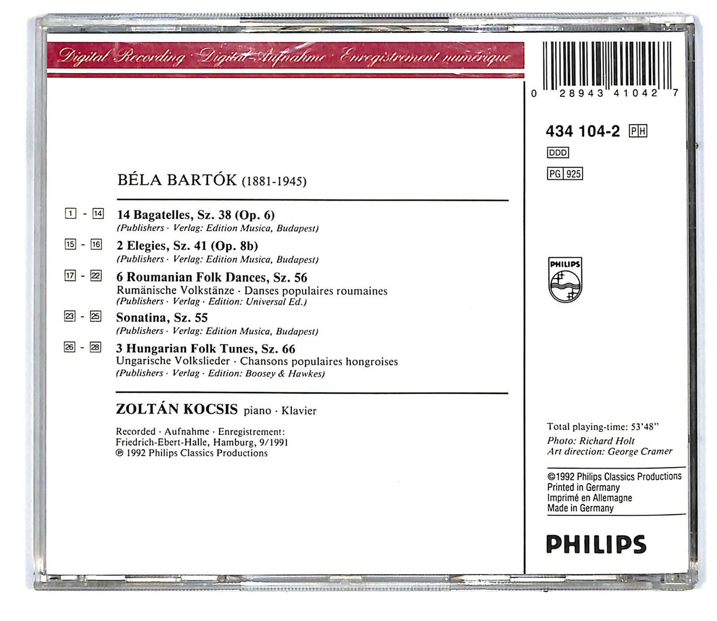 EBOND Bela Bartok - Zoltan Kocsis - Works For Piano Solo 1 CD CD031446