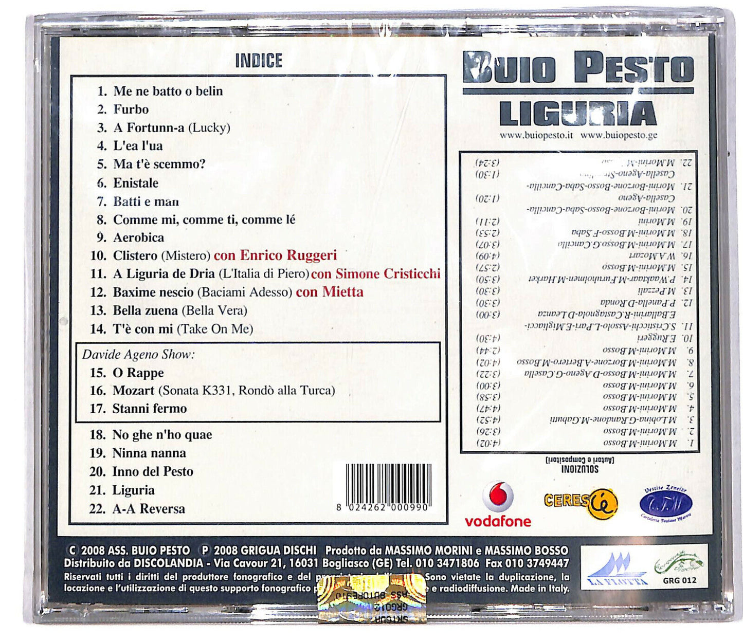 EBOND Buio Pesto - Liguria CD CD034223