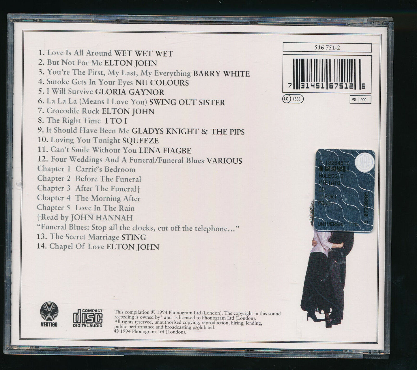 EBOND Various - Four Weddings And A Funera CD CD030016