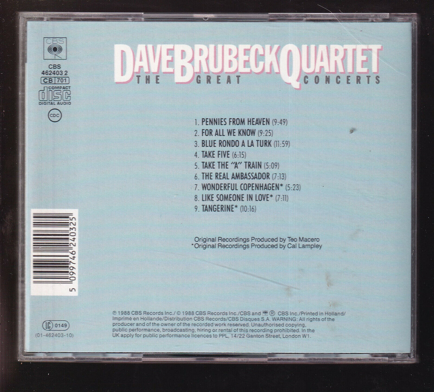 EBOND Dave Brubeck Quartet CD CD026010