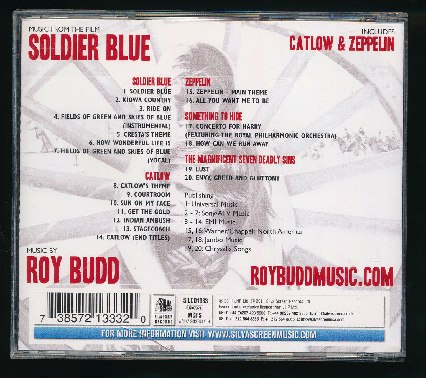 EBOND Roy Budd - Soldier Blue / Catlow / Zeppelin CD CD030404