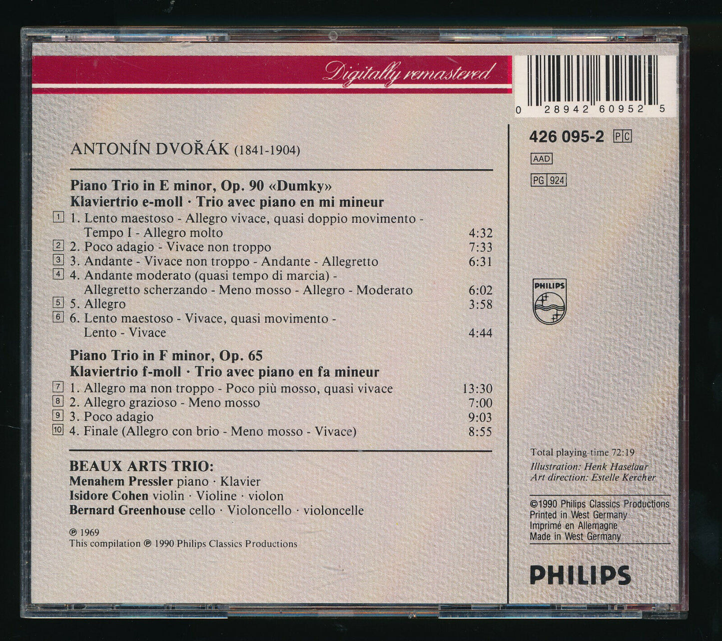 EBOND Dvořak Beaux Arts Trio - Trio Op.90 'dumky Piano Trio Op.65 CD CD029438