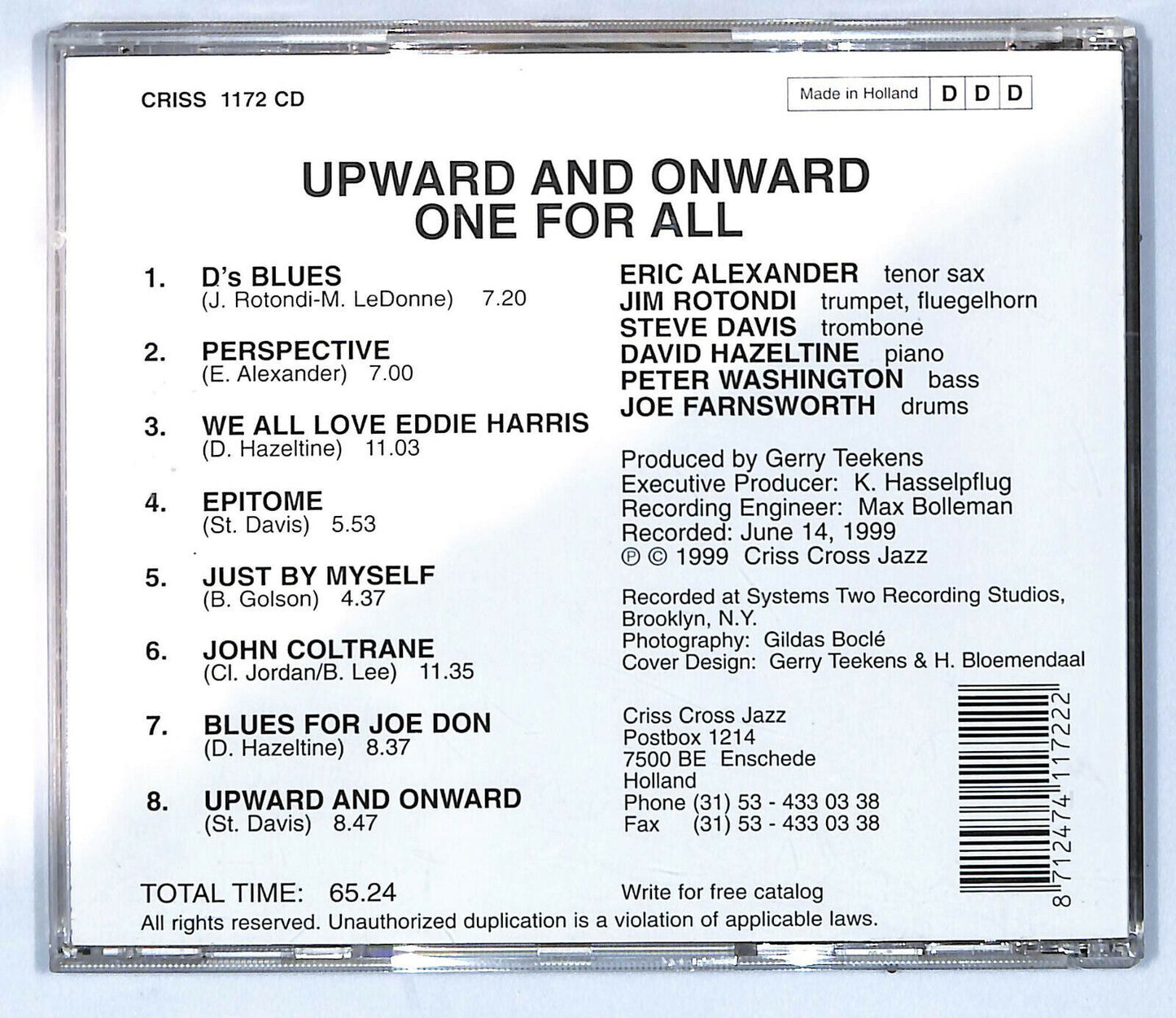 EBOND One For All - Upward And Onward Promo CD CD031841