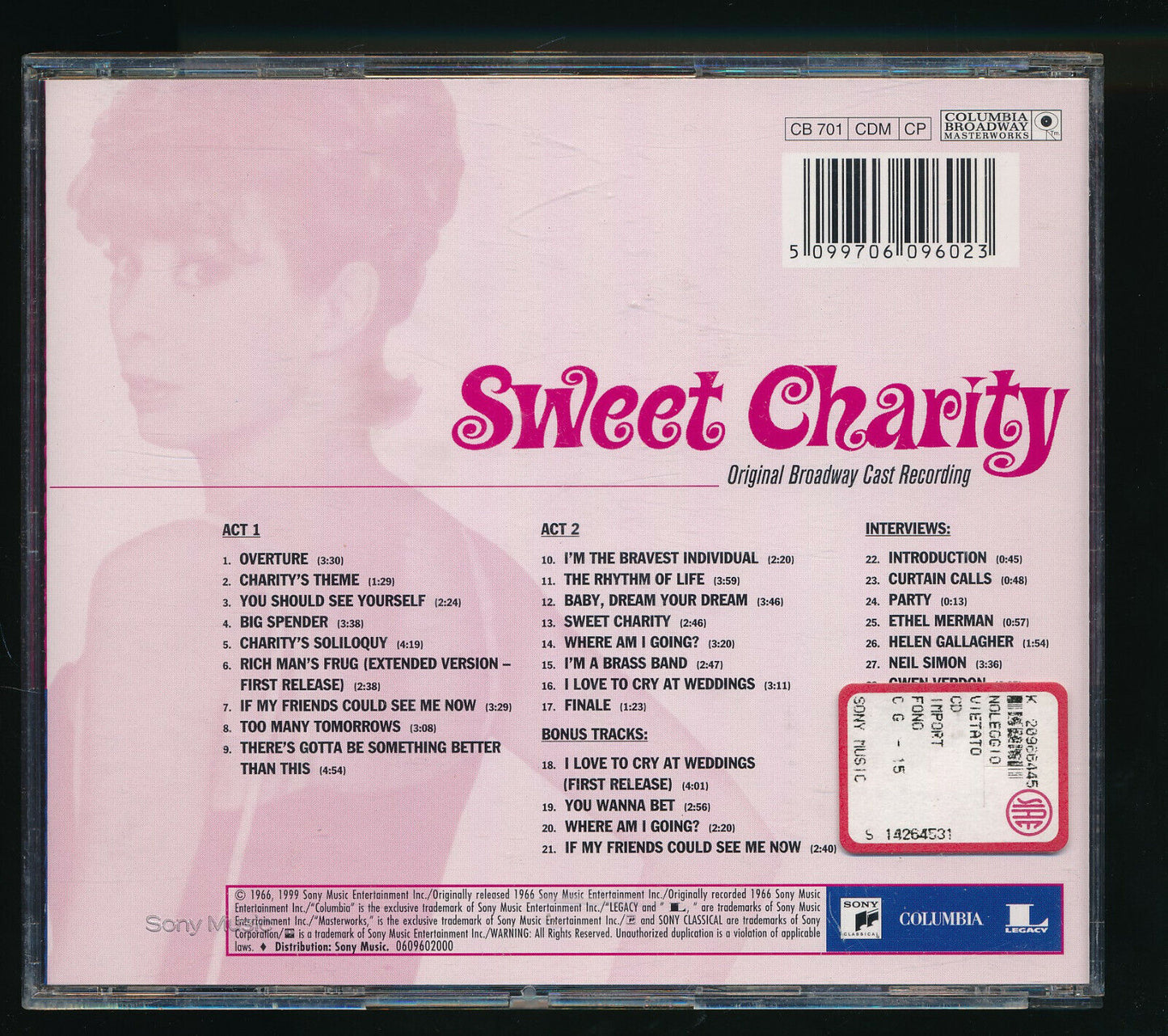EBOND Gwen Verdon - Sweet Charity CD CD031029