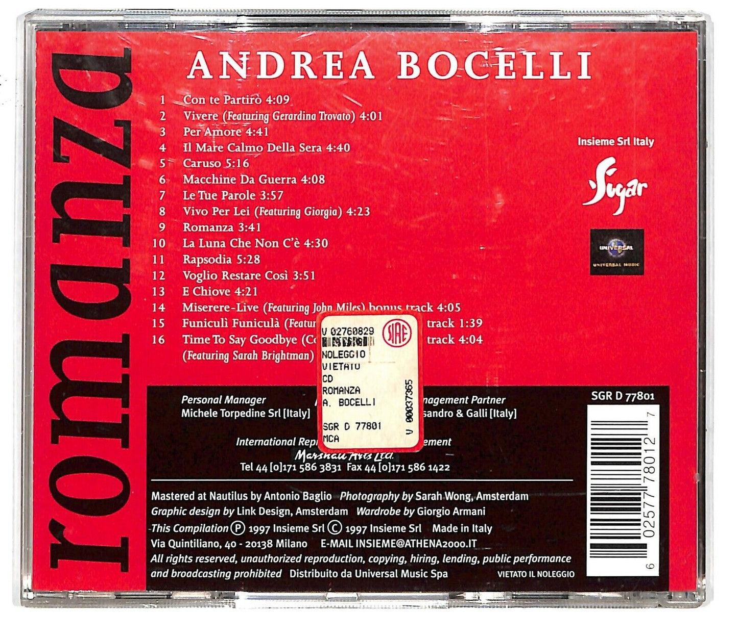 EBOND Andrea Bocelli - Romanza CD CD034047