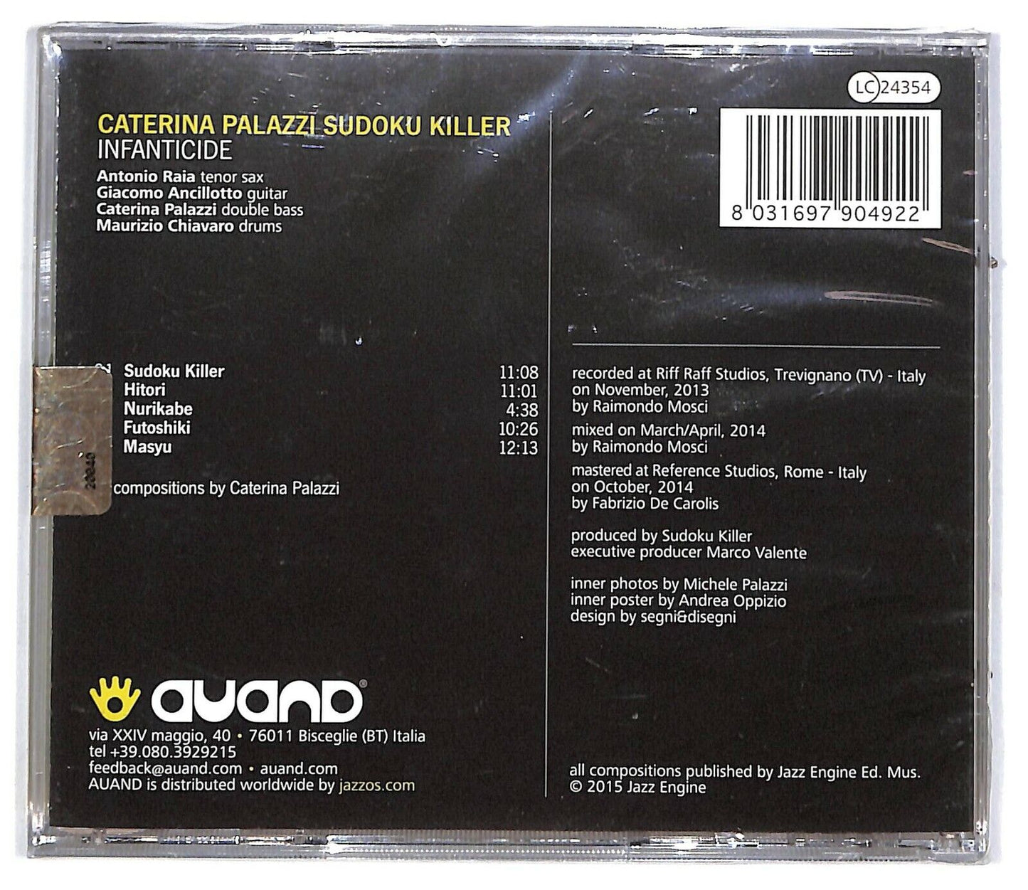 EBOND Caterina Palazzi Sudoku Killer - Infanticide CD CD031546