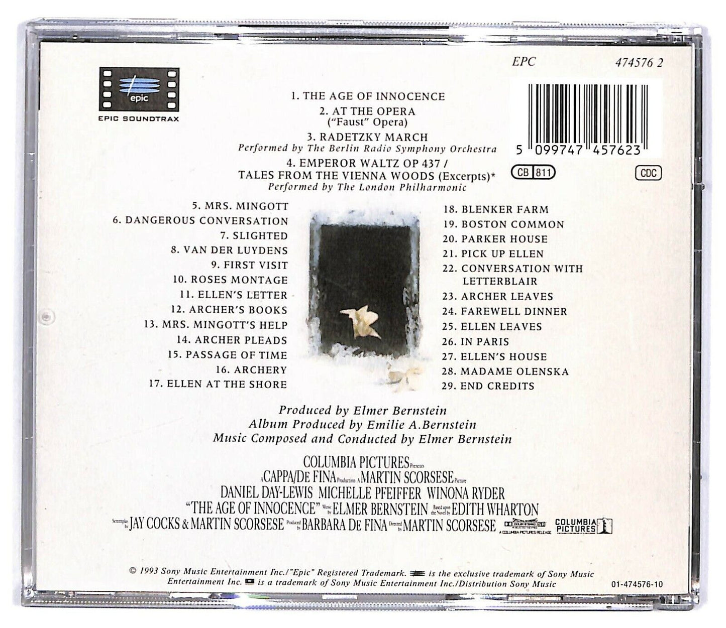 EBOND Elmer Bernstein - The Age Of Innocence (soundtrack) CD CD033013