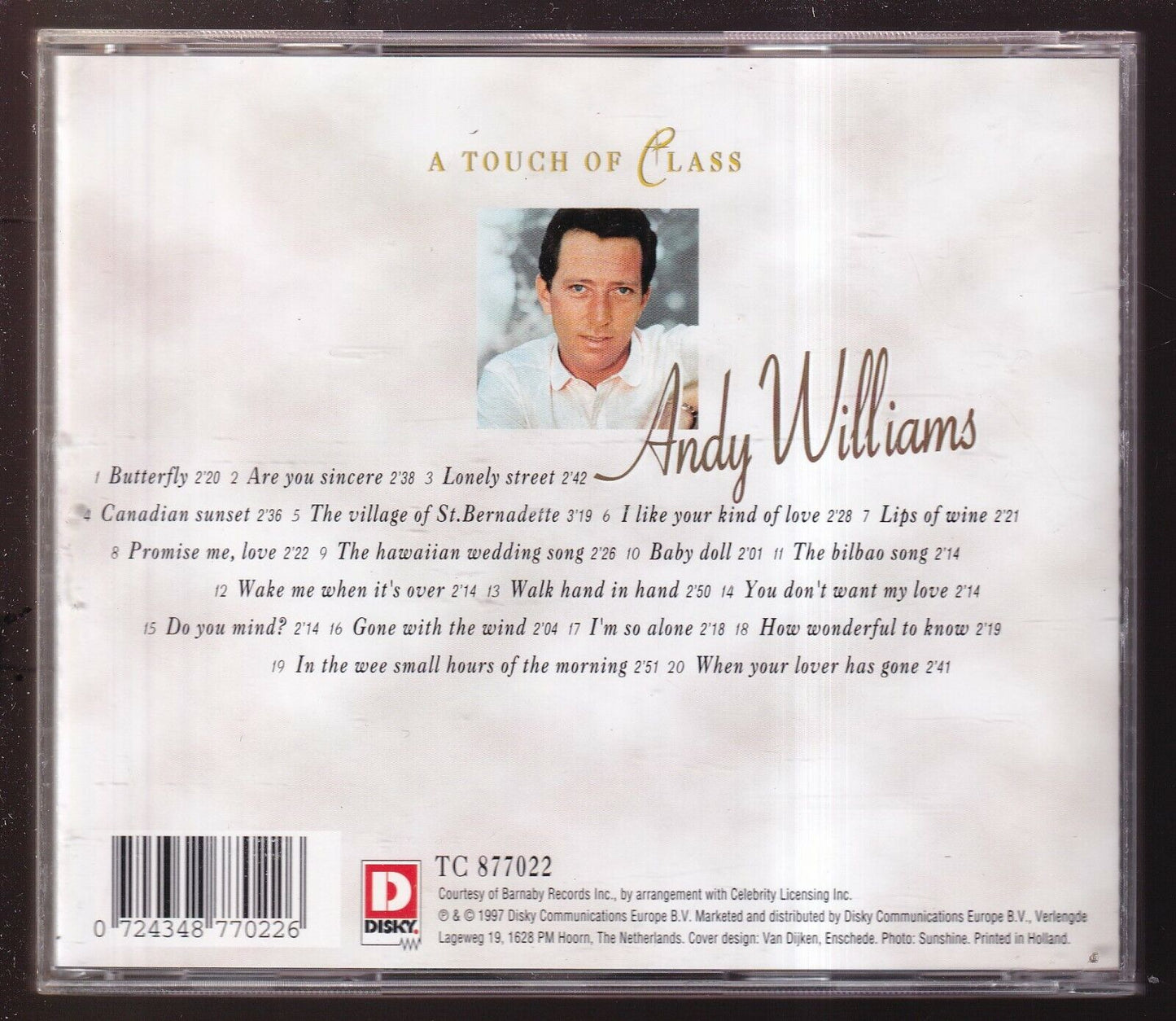 EBOND Andy Williams - A Touch Of Class CD CD030527
