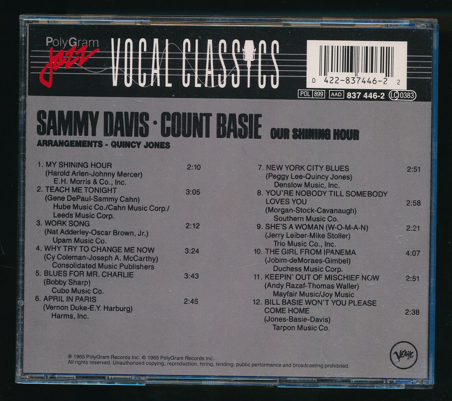 EBOND Sammy Davis* • Count Basie - Our Shining Hour CD CD030631
