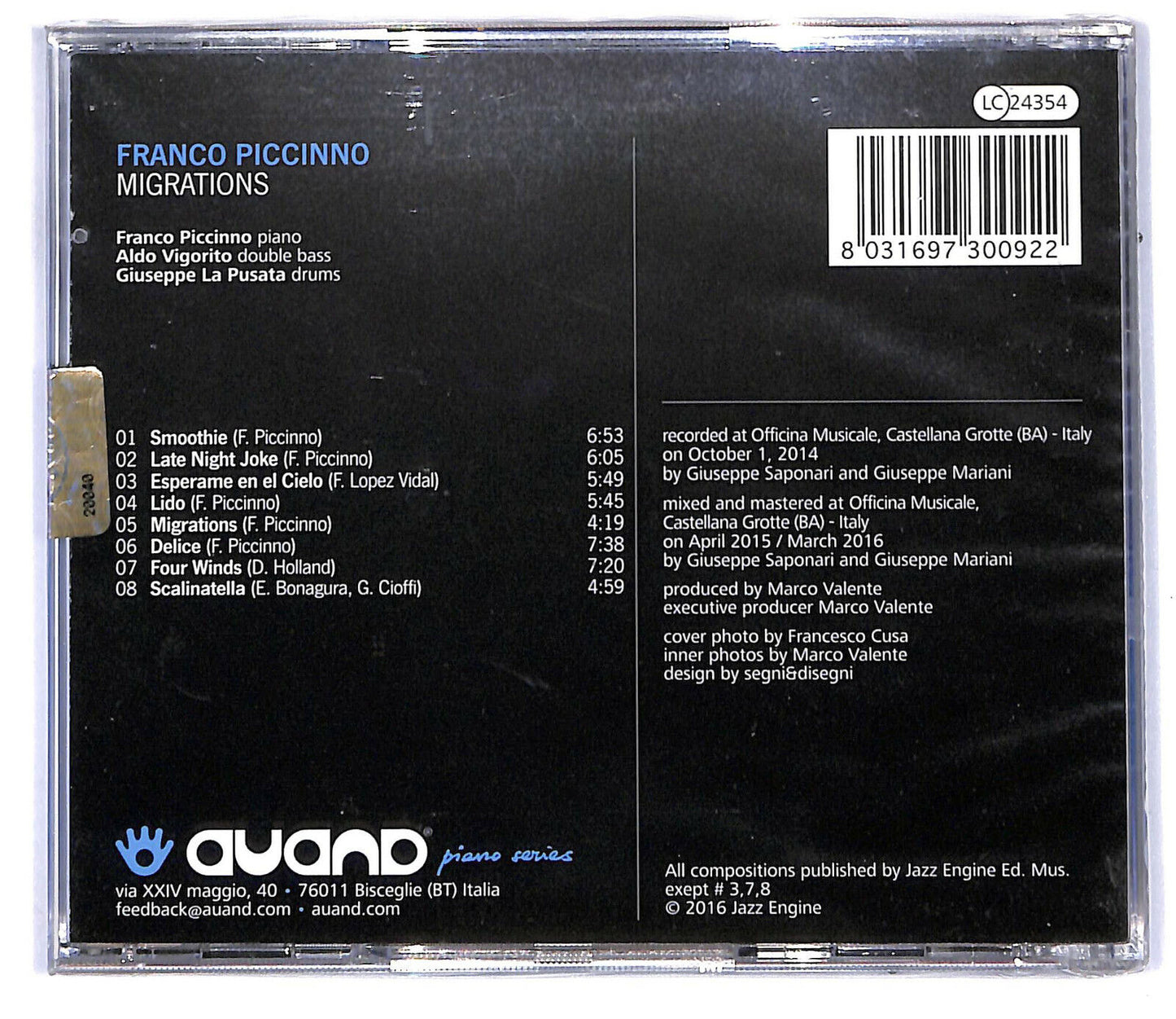 EBOND Franco Piccinno - Migrations CD CD032201