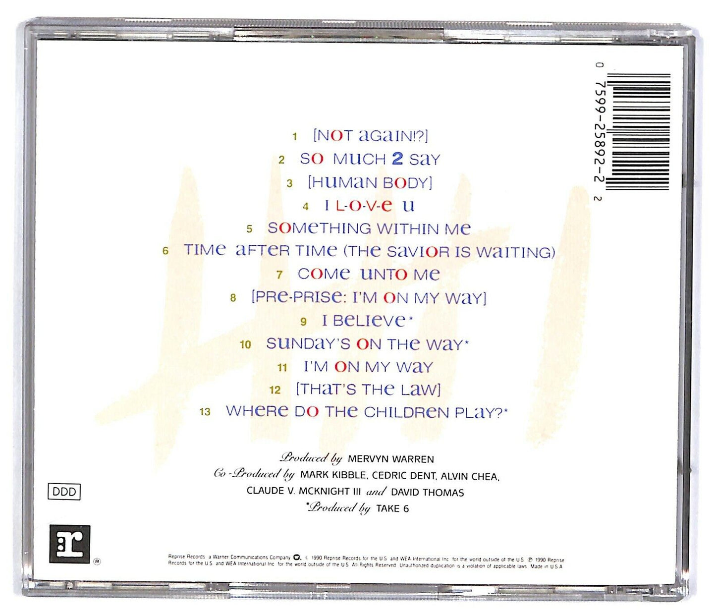 EBOND Take 6 - So Much 2 Say CD CD031704