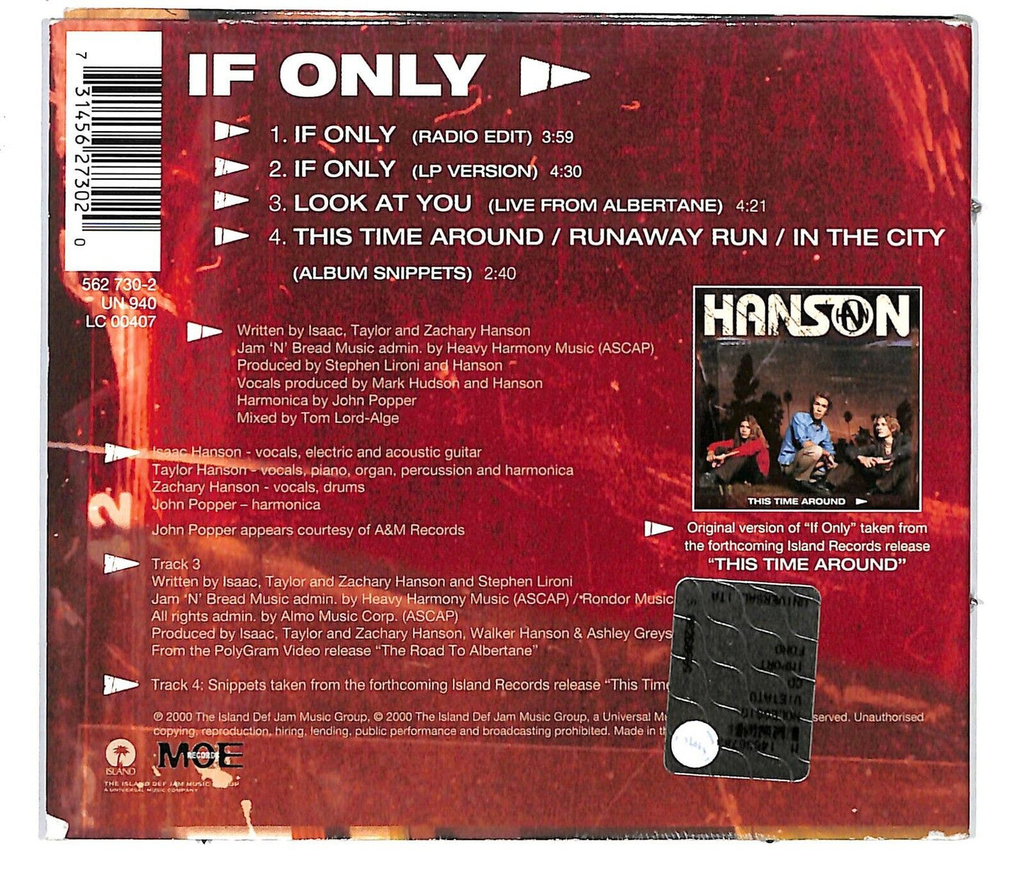 EBOND Hanson - If Only CD CD034108
