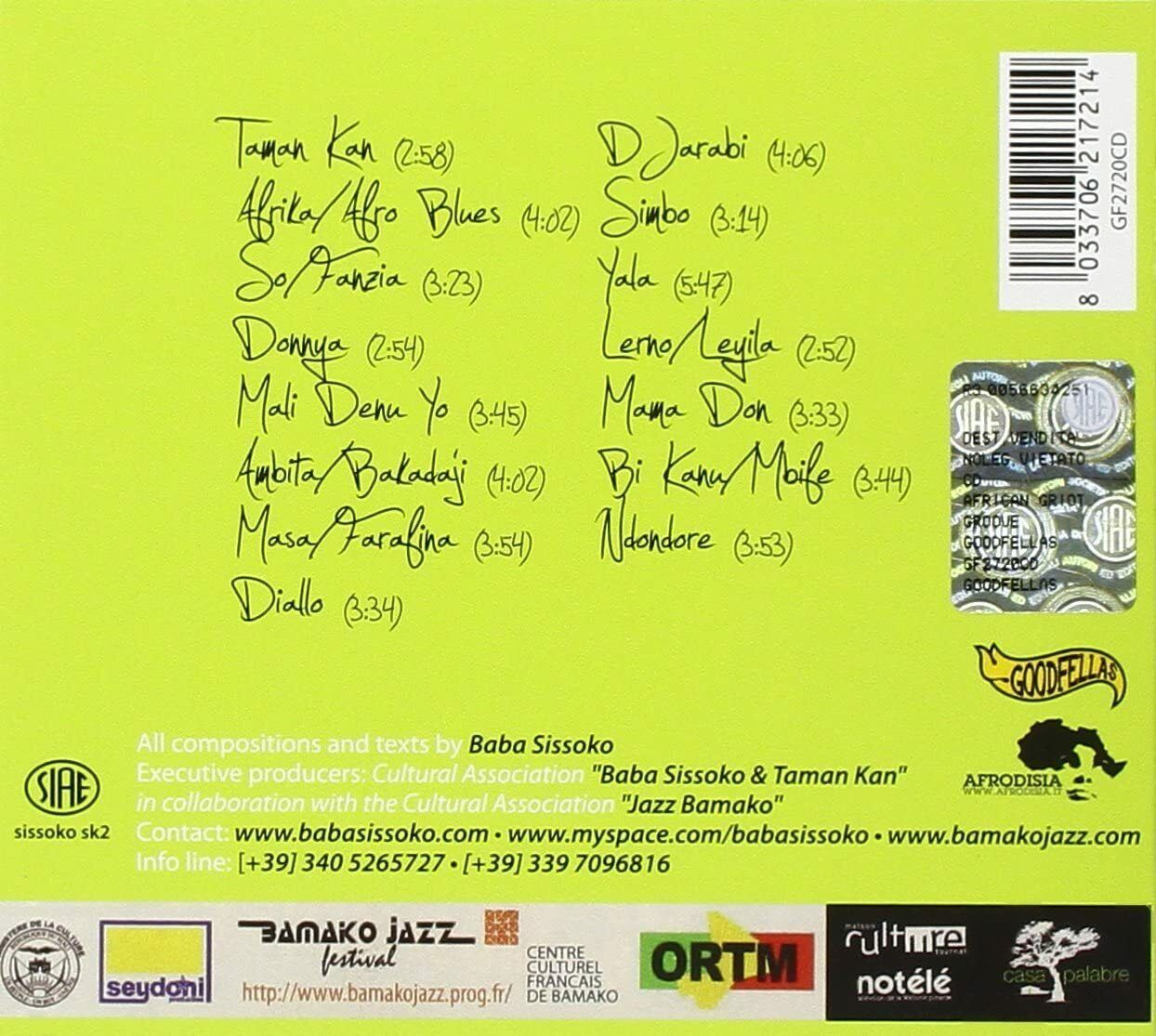 EBOND Baba Sissoko - African Griot Groove5007 CD CDS001201