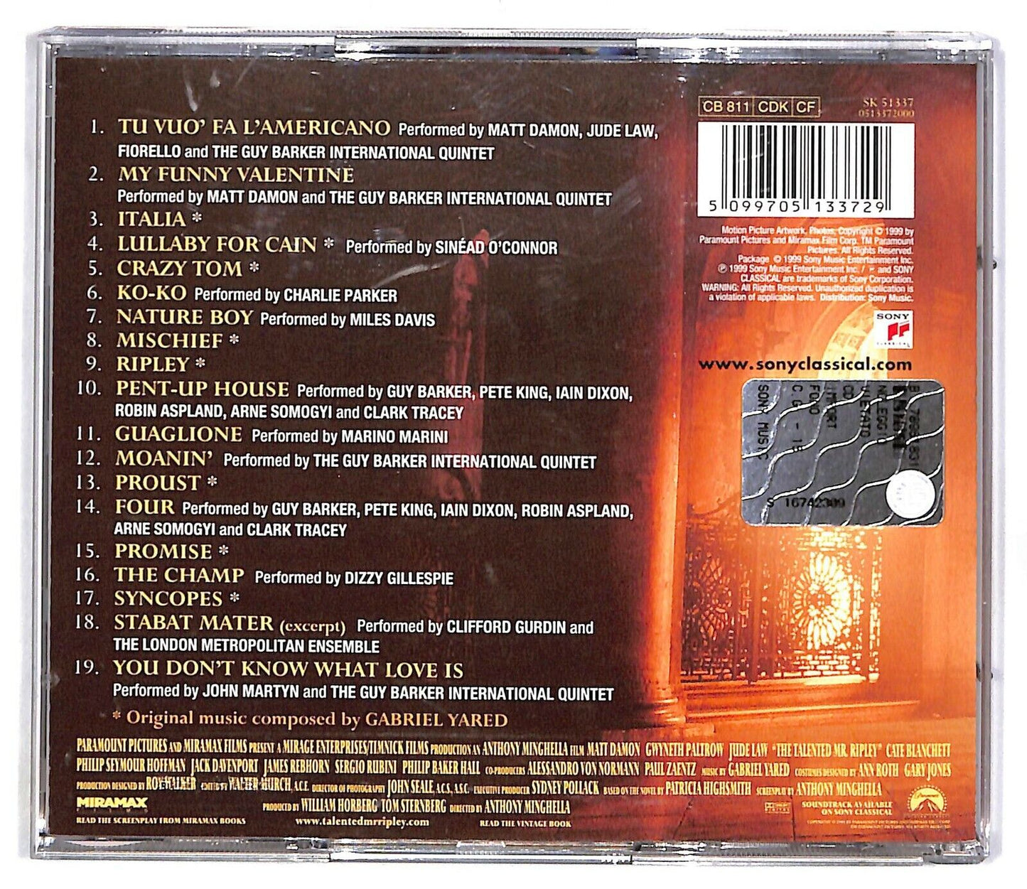 EBOND Various - The Talented Mr. Ripley - Music From The Motion Pict CD CD032411