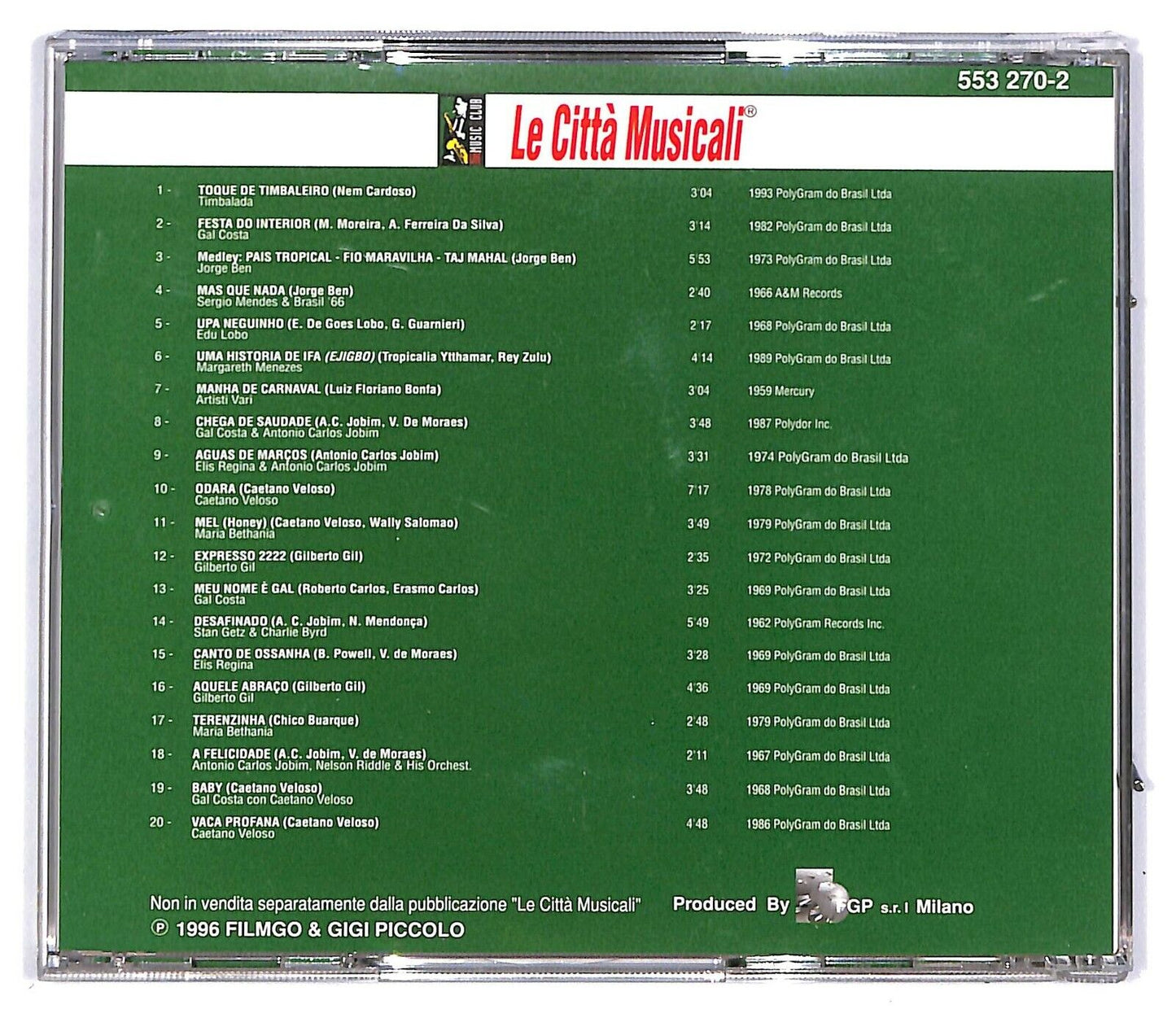 EBOND Varius - Le Citta Musicali Bahia-rio CD CD031121