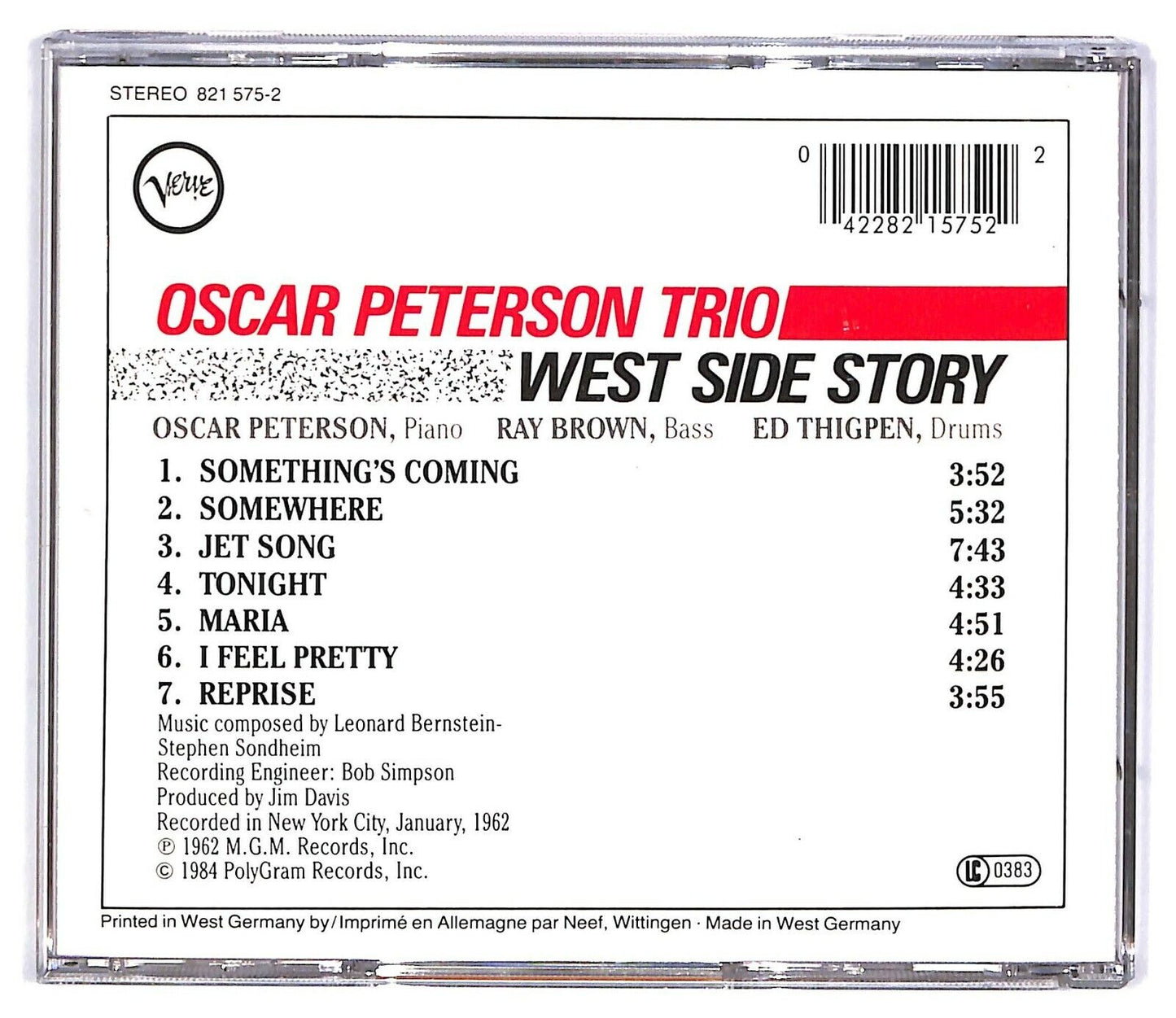 EBOND Oscar Peterson Trio - West Side Story CD CD033029