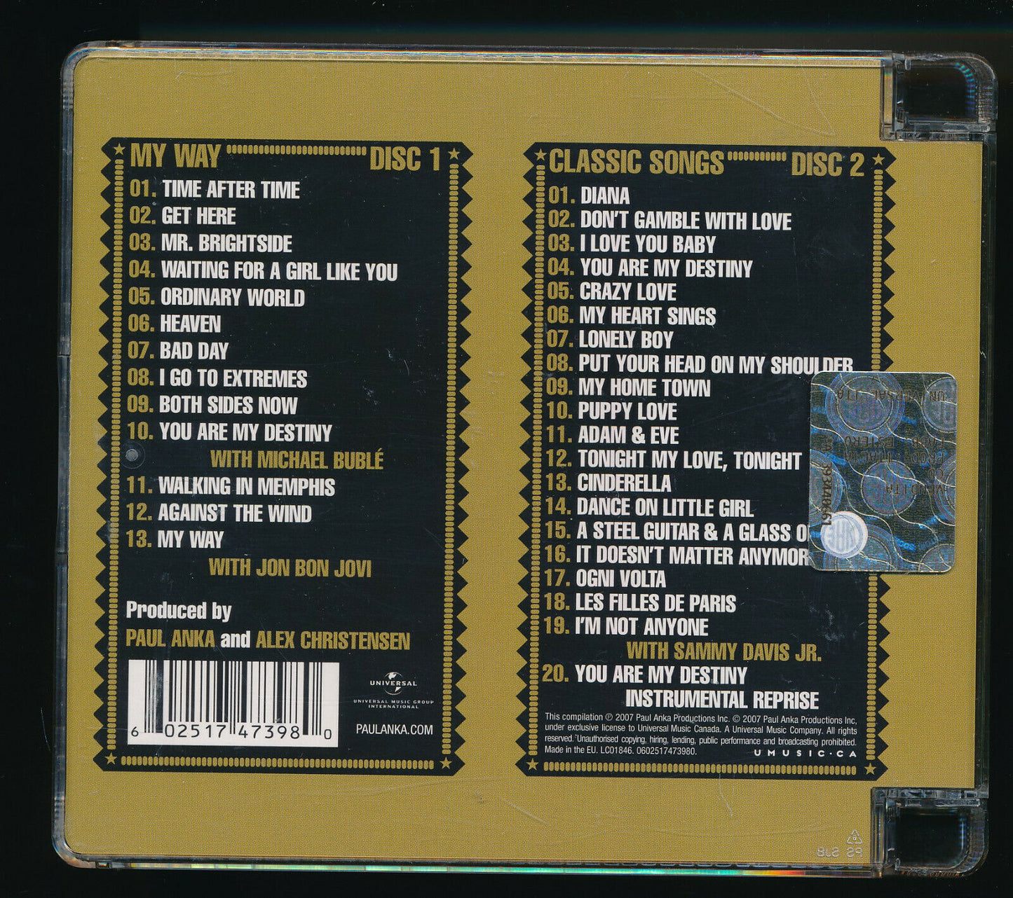 EBOND Paul Anka - Classic Songs My Way CD CD029137