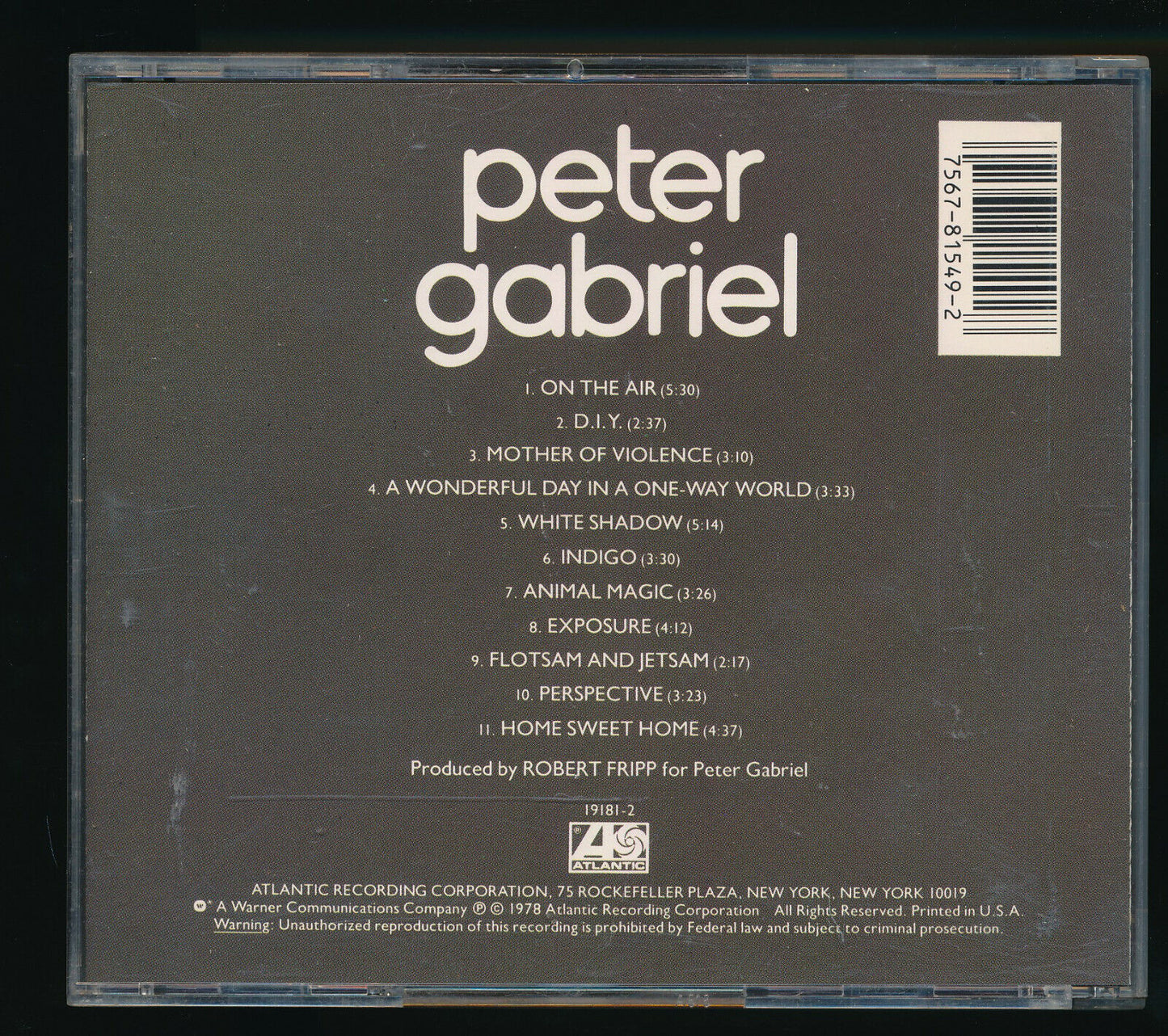EBOND Peter Gabriel - Peter Gabriel CD CD029331