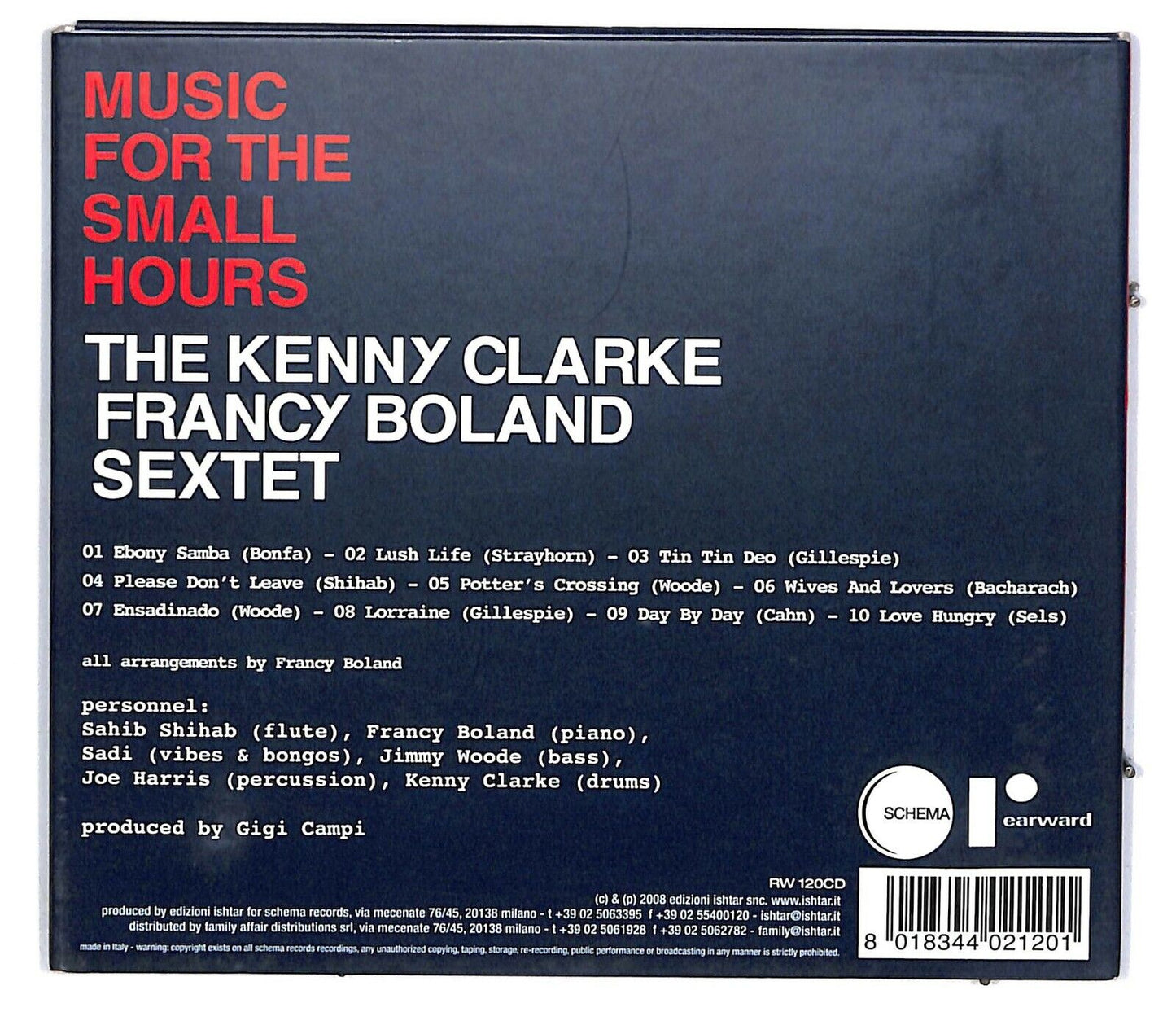 EBOND The Kenny Clarke Music, Francy Boland Sextet -for The Small Hours CD CD031707