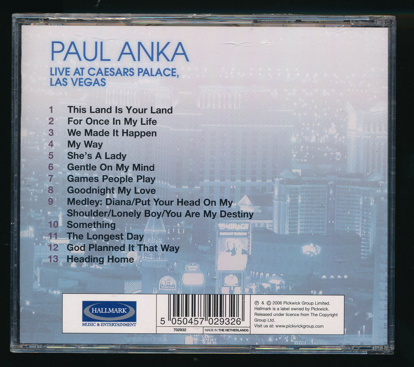 EBOND Paul Anka - Live At Caesar's Palace CD CD029403
