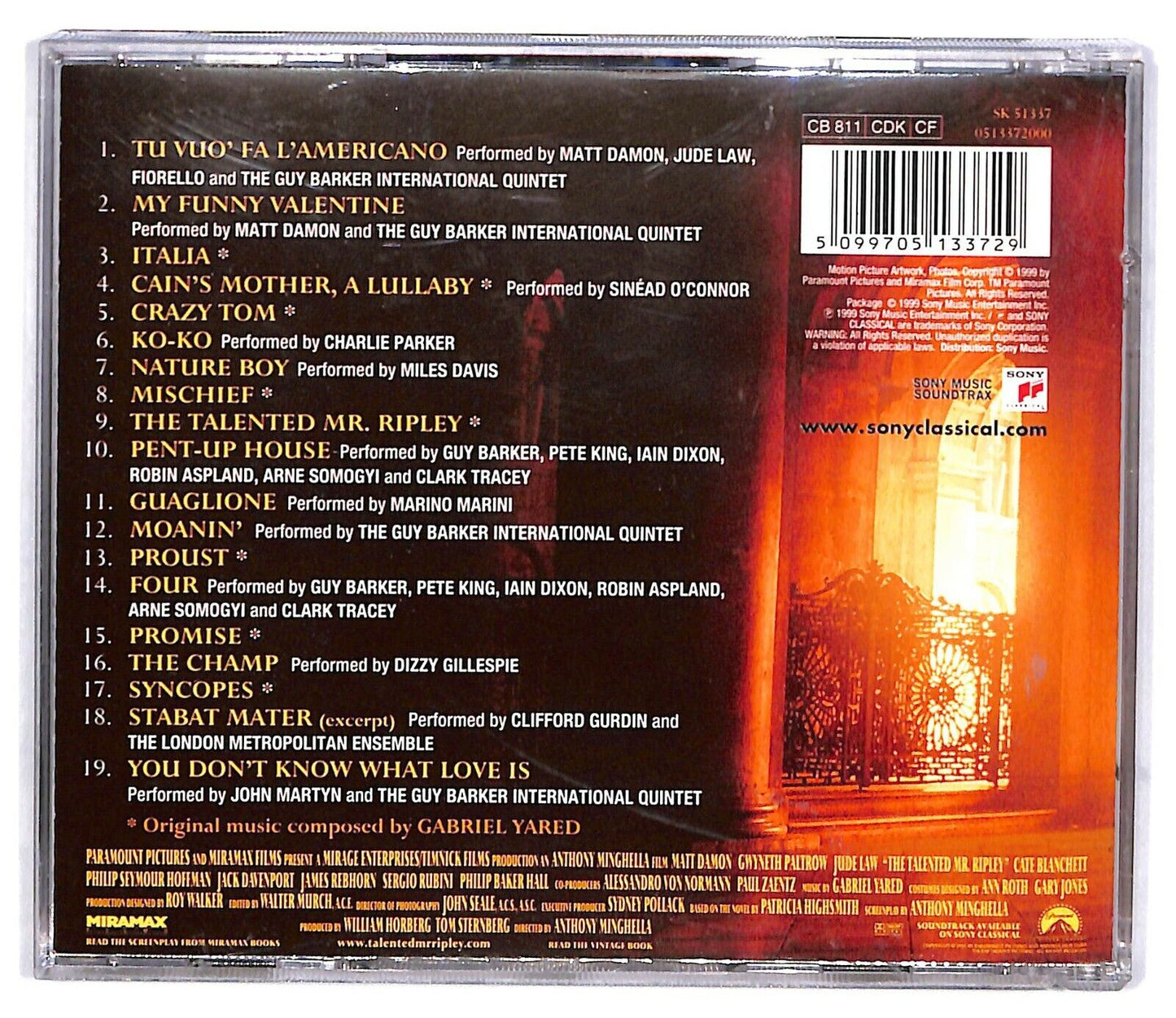 EBOND Various - The Talented Mr. Ripley - Music From The Motion Pict CD CD032616