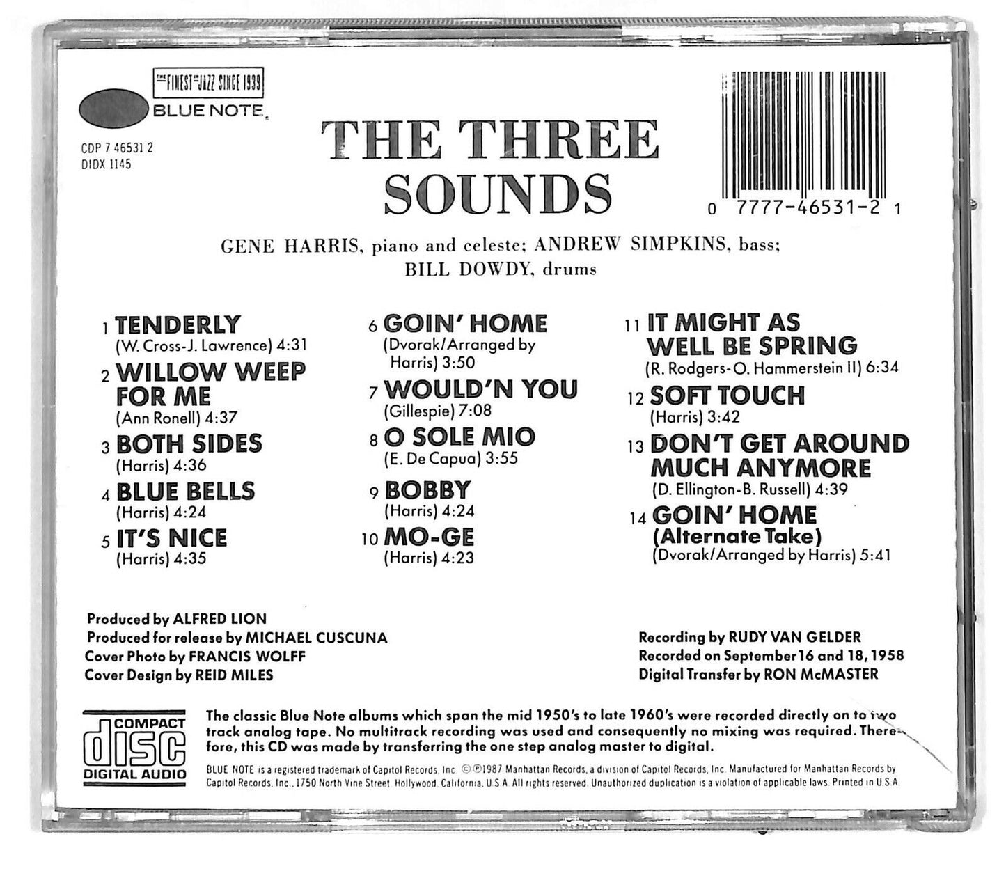 EBOND The Three Sounds - The 3 Sounds CD CD033118