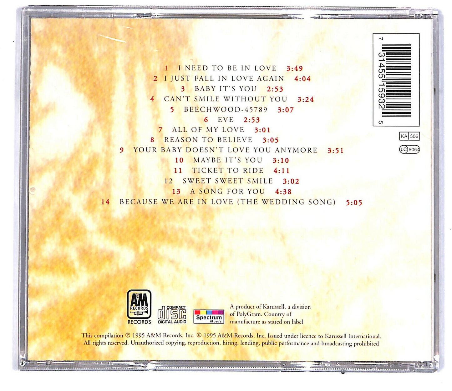 EBOND Carpenters - Reflections CD CD032212