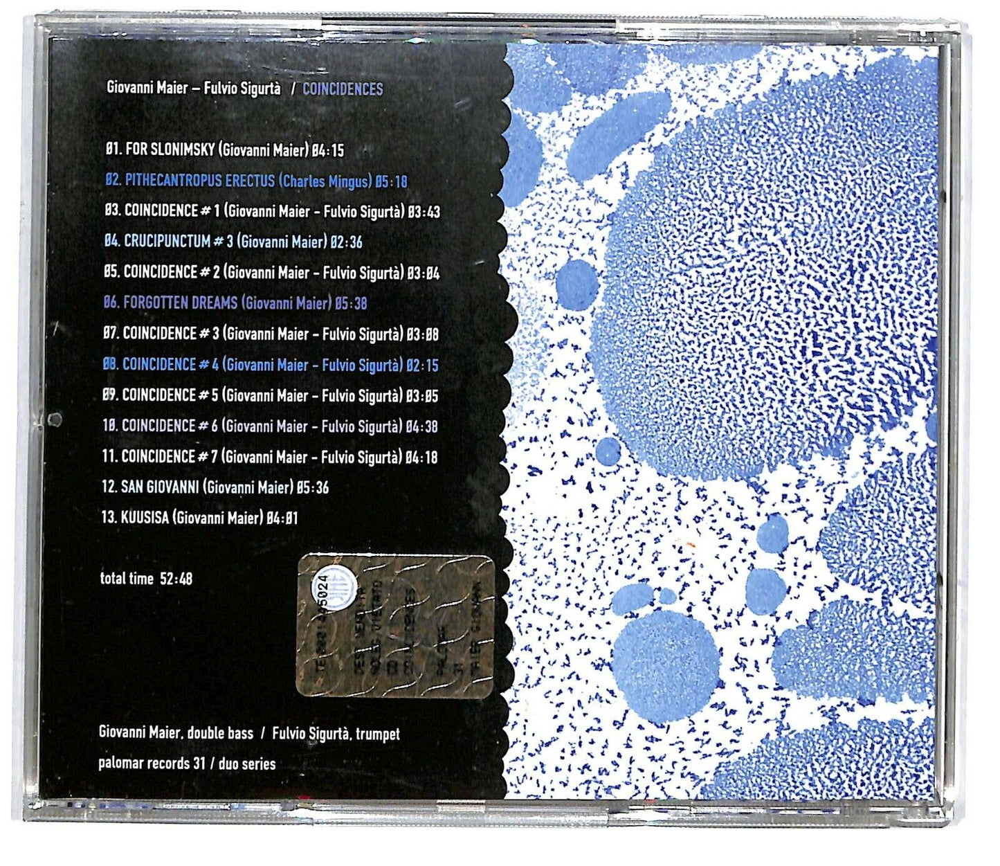 EBOND Giovanni Maier, Fulvio Sigurta - Coincidences CD CD033316