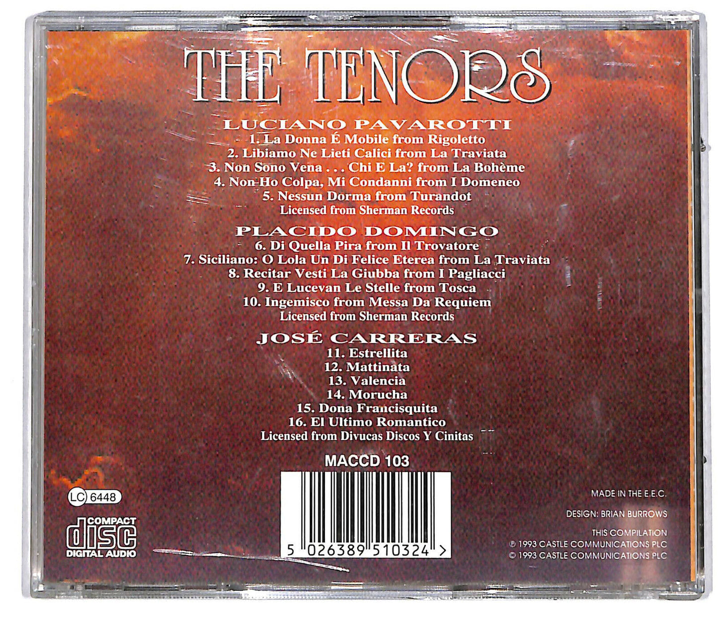 EBOND The Tenors - Pavarotti, Domingo, Carreras CD CD034430