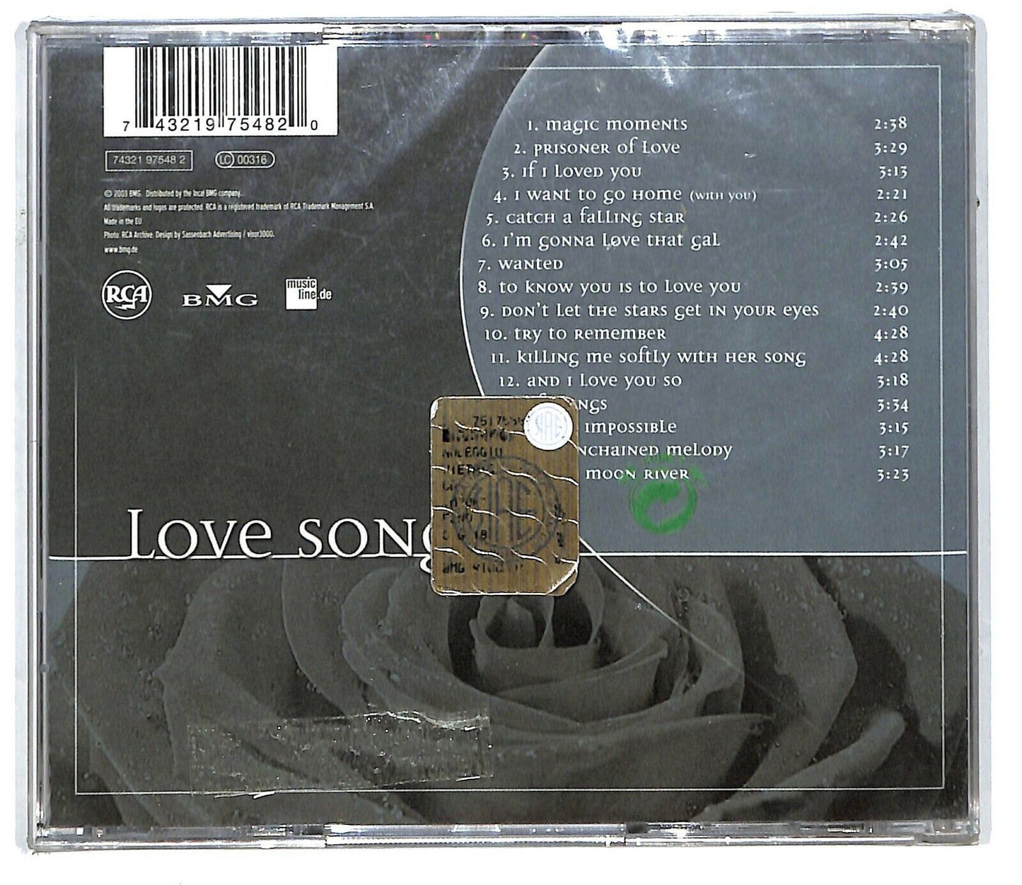 EBOND Perry Como - Love Songs CD CD033449