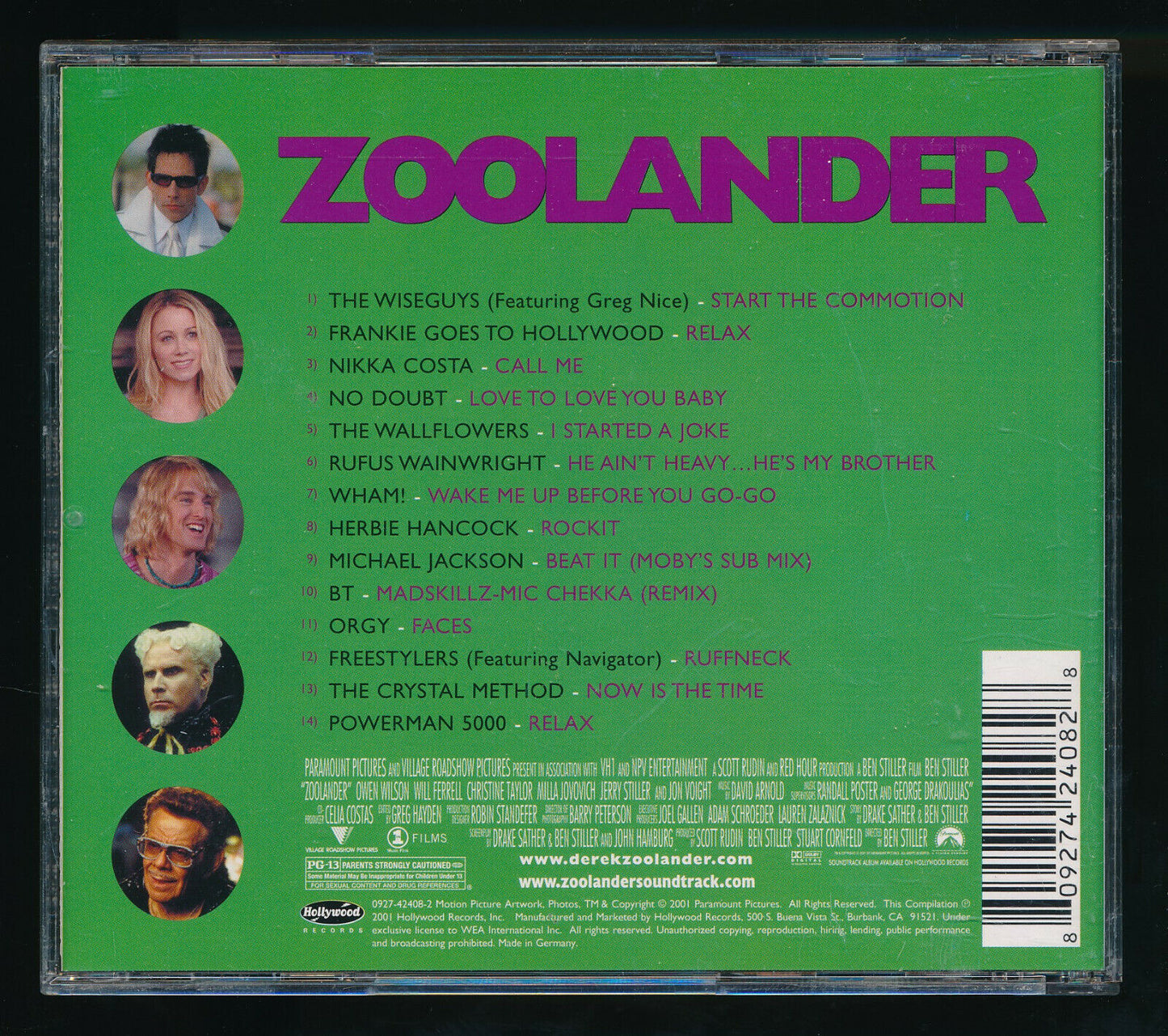 EBOND Various - Zoolander (music From The Motion Picture) CD CD030001