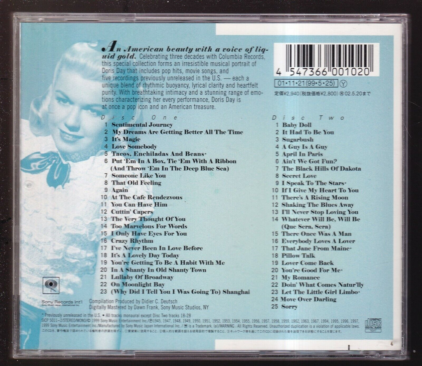 EBOND Doris Day - Golden Girl (the Columbia Recordings 1944-1966) 2 CD CD030949