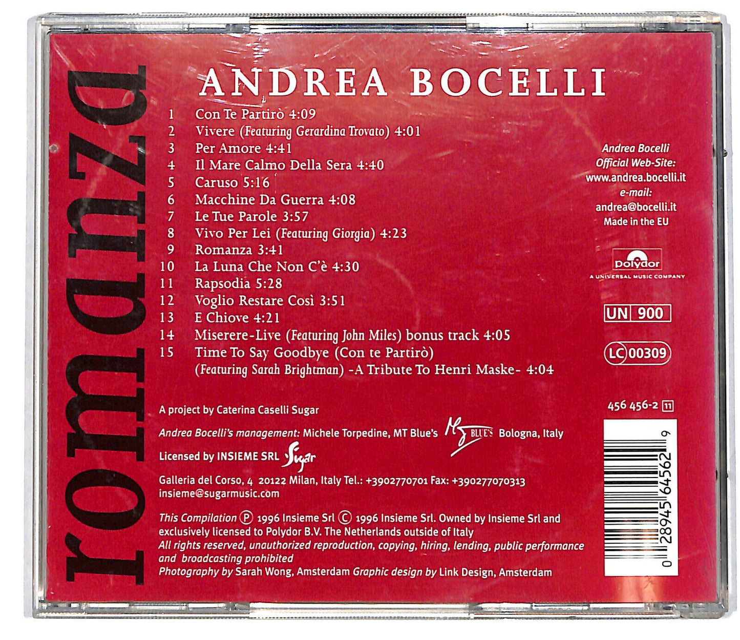 EBOND Andrea Bocelli - Romanza CD CD034701
