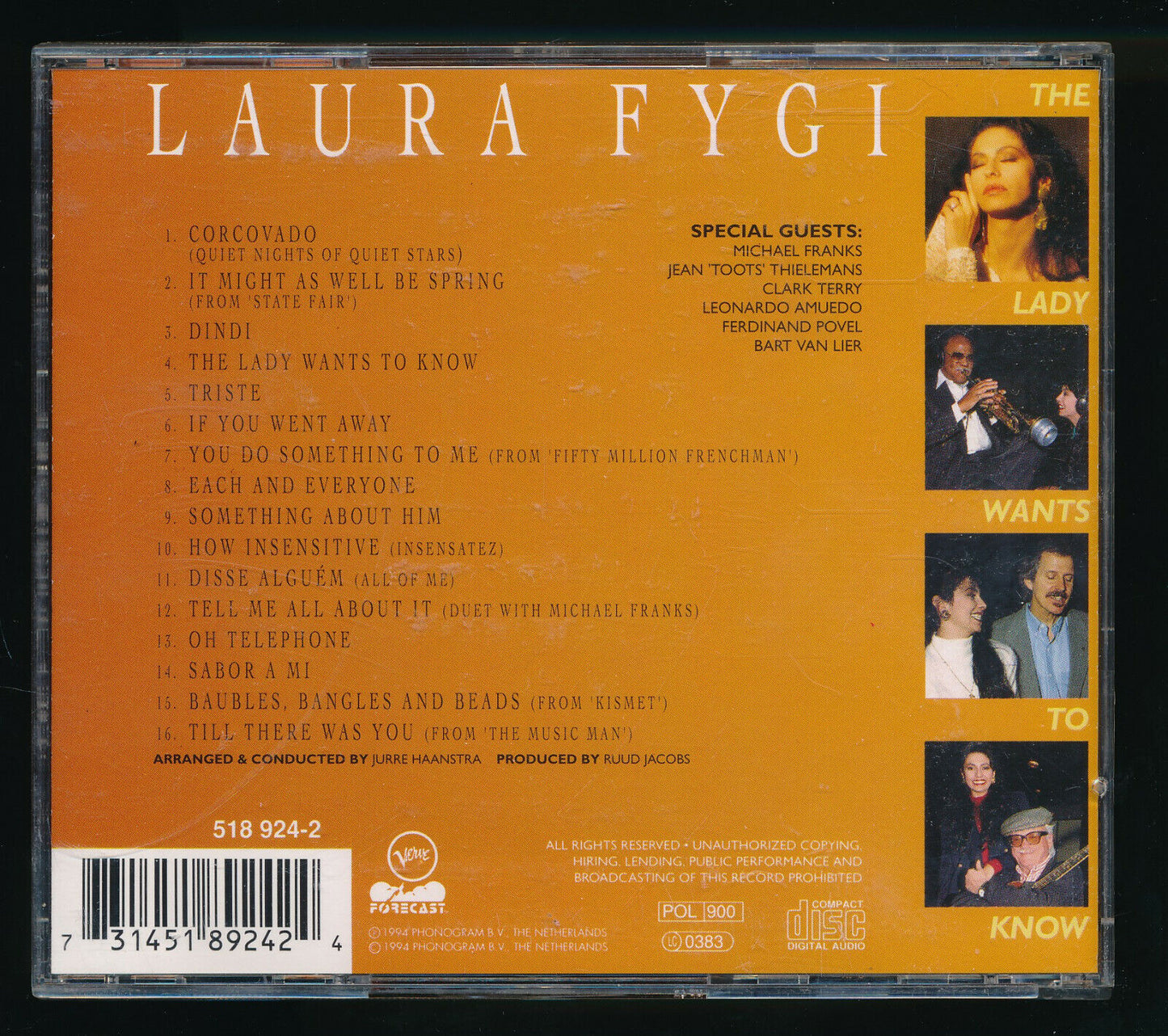 EBOND Laura Fygi - The Lady Wants To Know CD CD030817