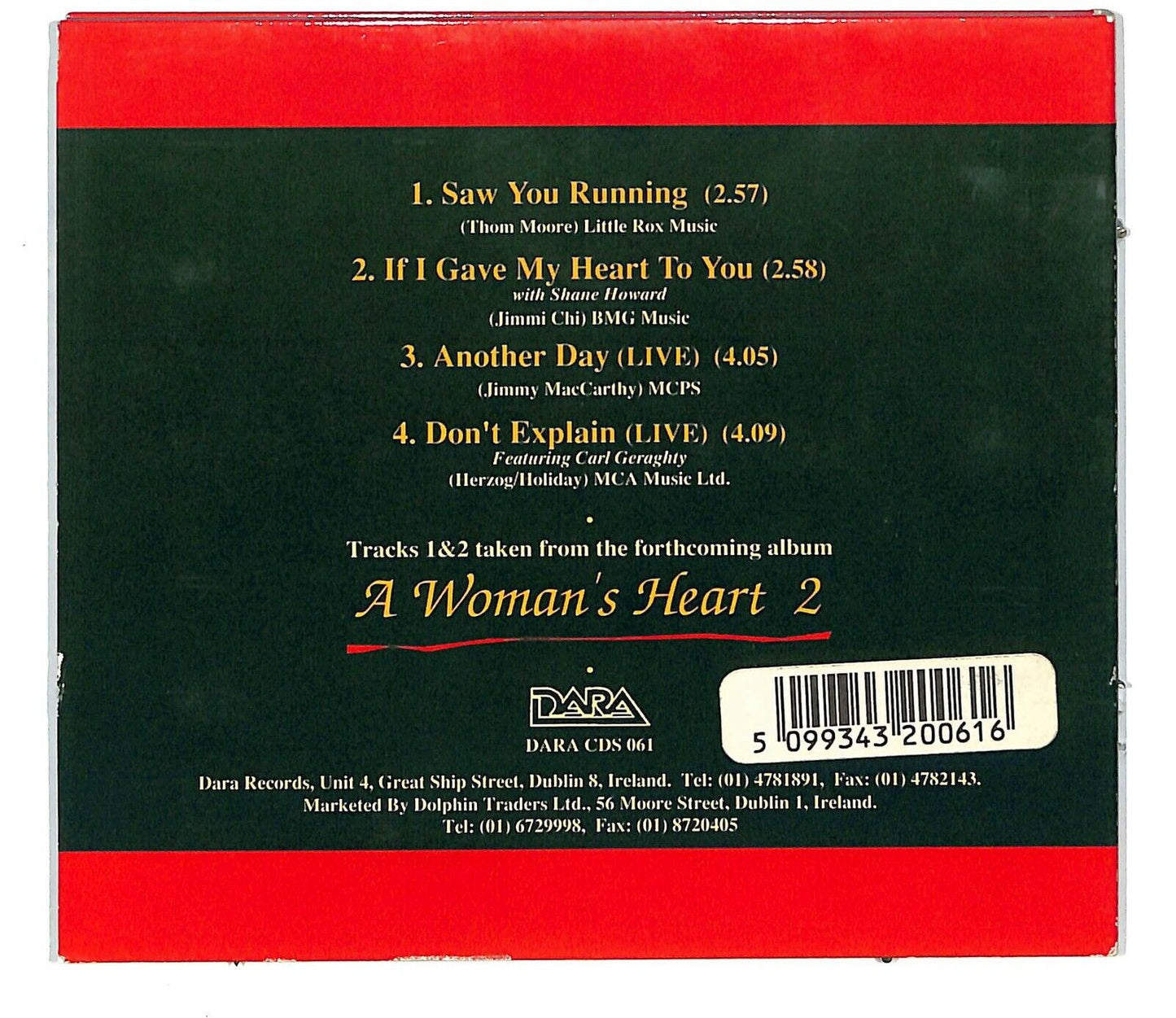 EBOND Mary Black - Saw You Running CD CD033413