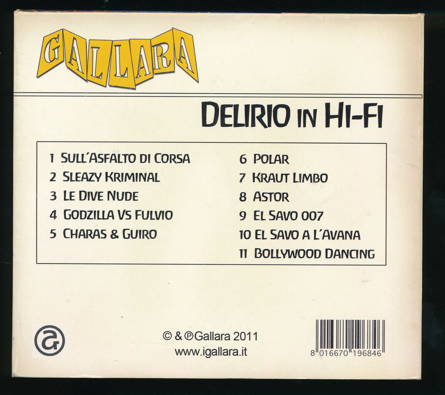 EBOND Gallara - Delirio In Hi-fi CD CD029523