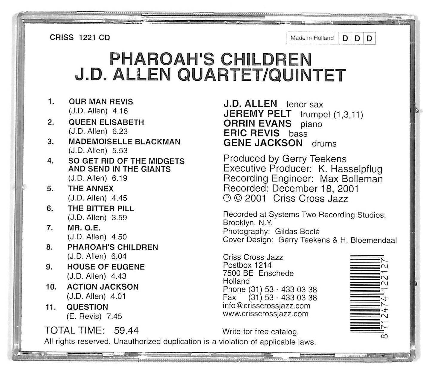 EBOND J.d. Allen Quartet, Quintet - Pharoah's Children CD CD031533