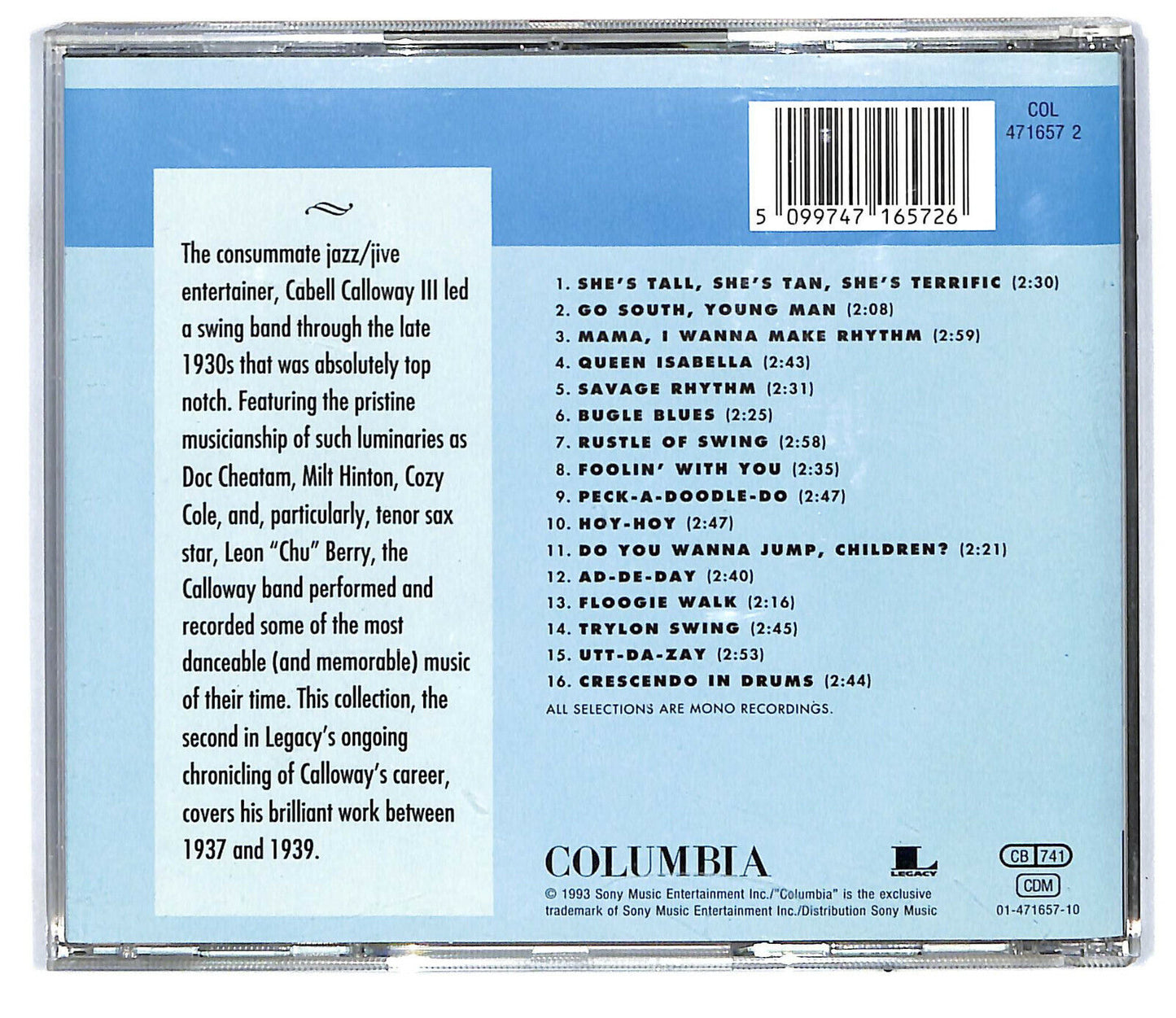 EBOND Cab Calloway - Cab Calloway Featuring Chu Bery CD CD031827