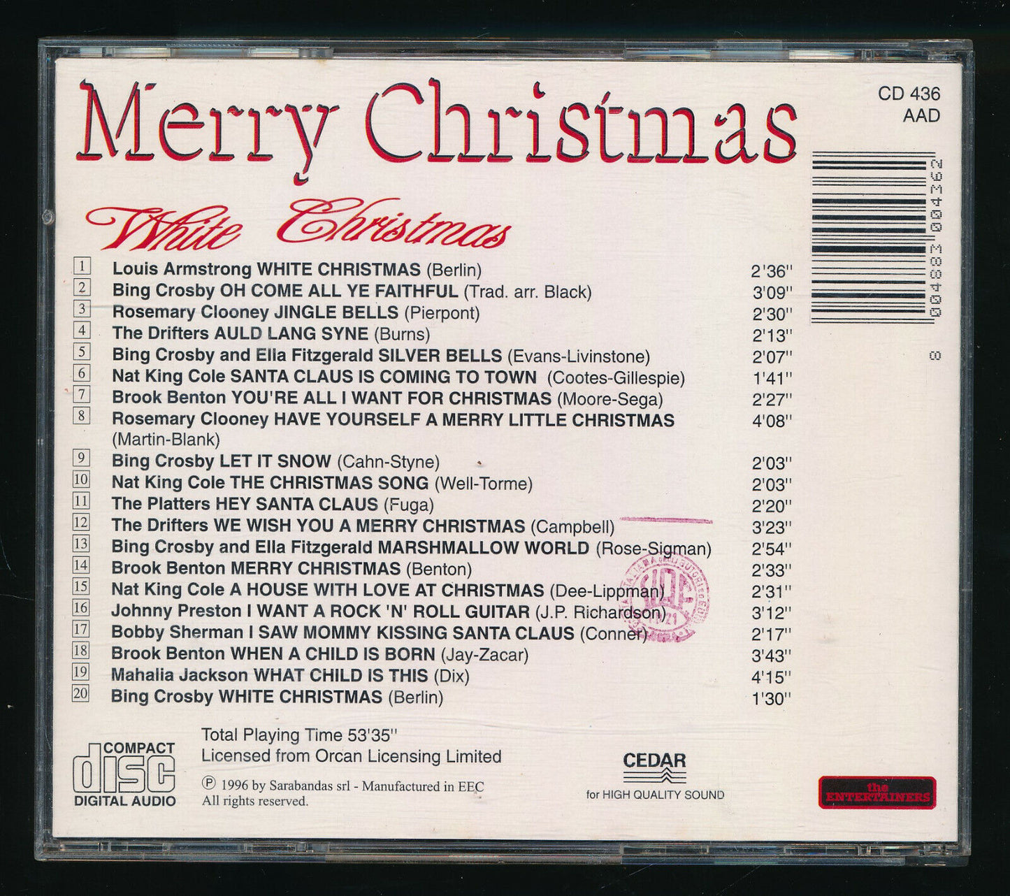 EBOND Merry Christmas White Christmas CD CD031235