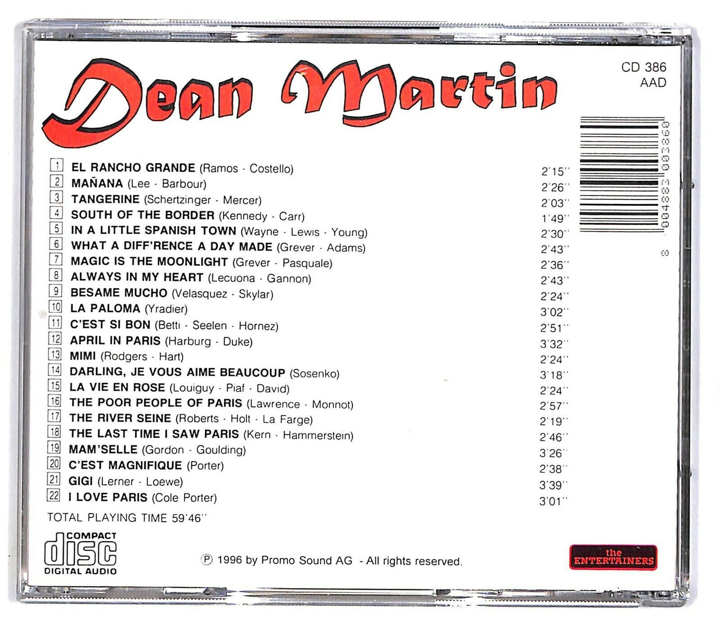 EBOND Dean Martin - Dean Martin CD CD032403