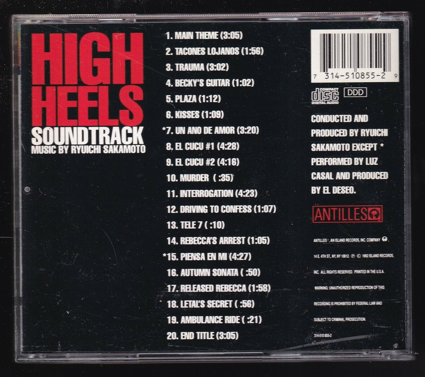 EBOND Ryuichi Sakamoto - High Heels Soundtrack CD CD029052