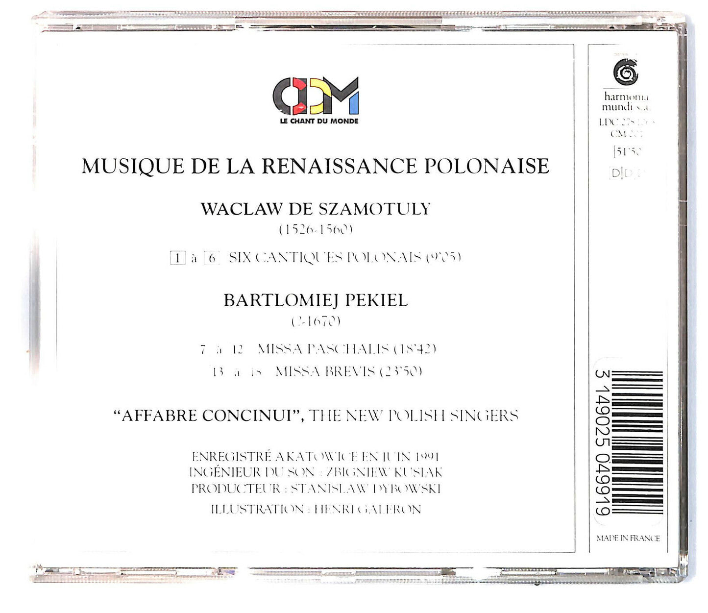 EBOND Musique De La Renaissance Polonaise CD CD031843