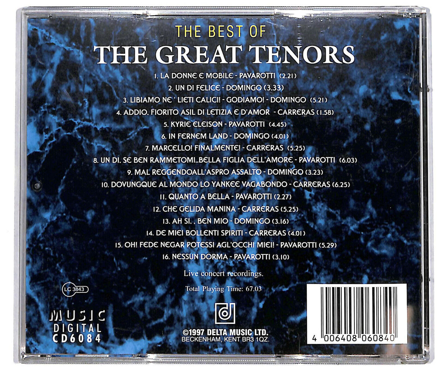 EBOND The Best Of The Great Tenors - Carreras Pavarotti Domingo CD CD034440