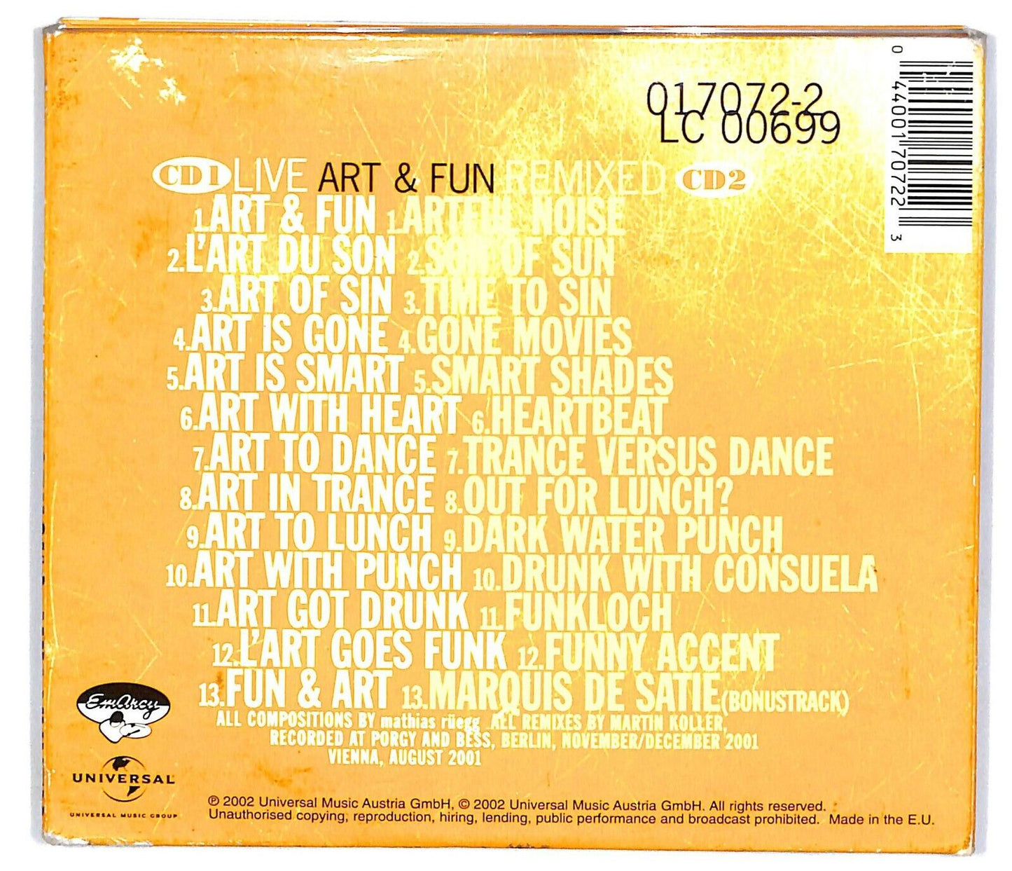EBOND Vienna Art Orchestra - Art & Fun CD CD031706