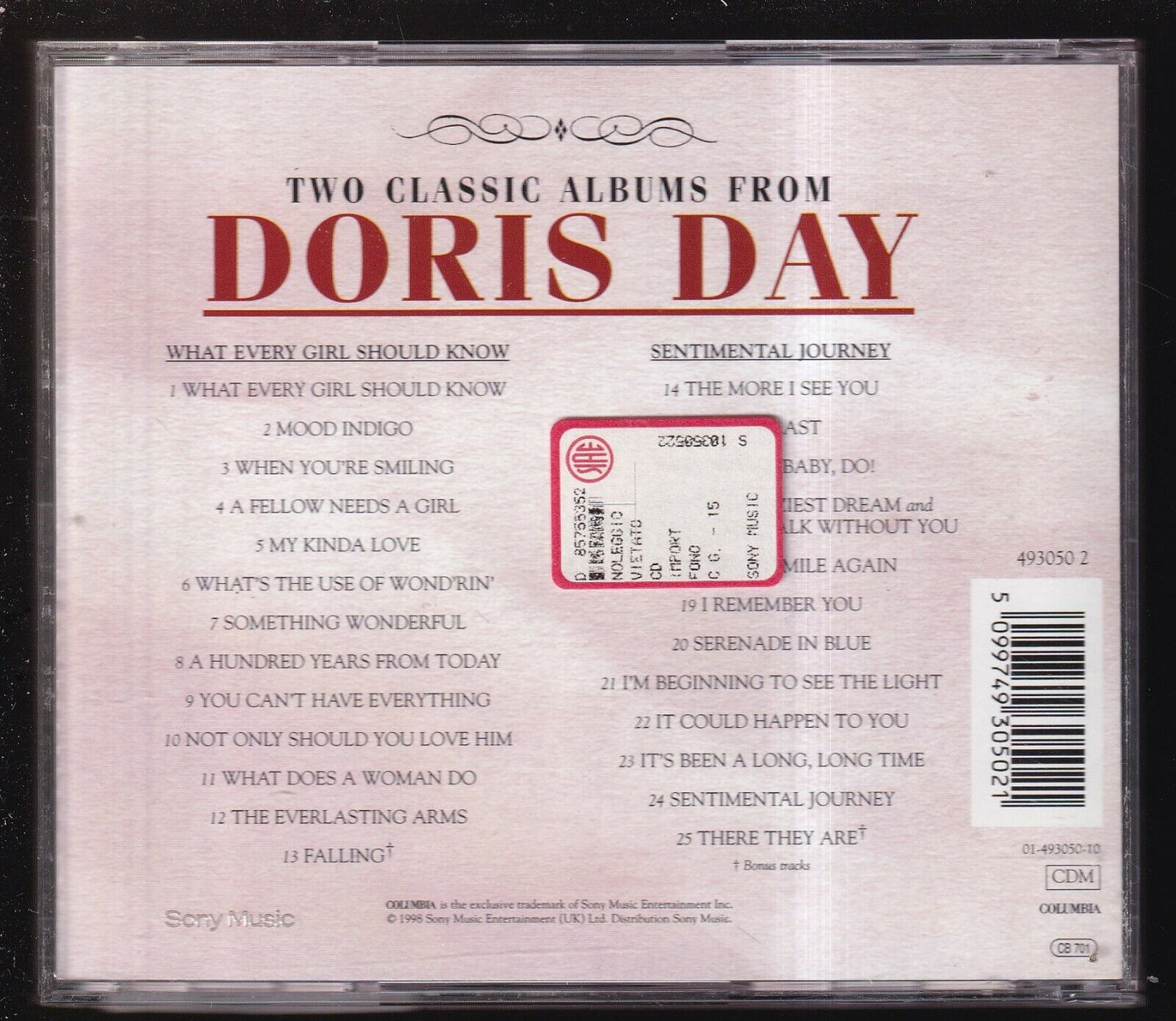 EBOND Doris Day - What Every Girl Should Know, Sentimental Journey CD CD030513