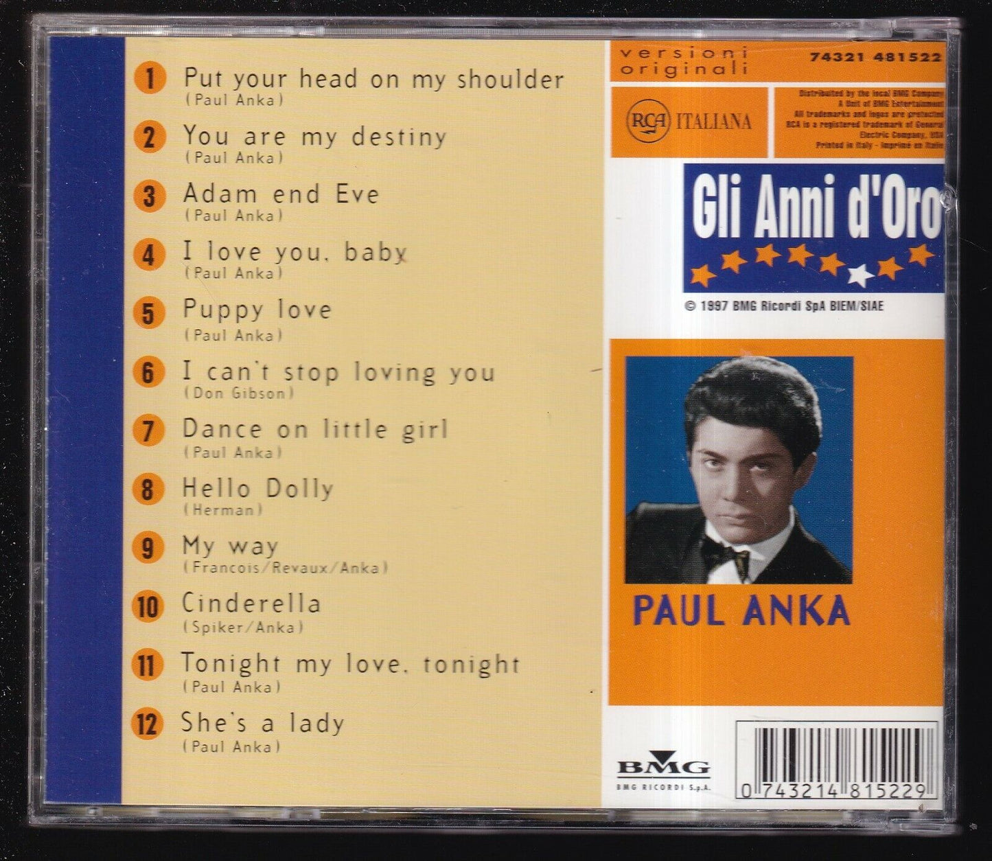 EBOND Paul Anka - Gli Anni D'oro CD CD030741